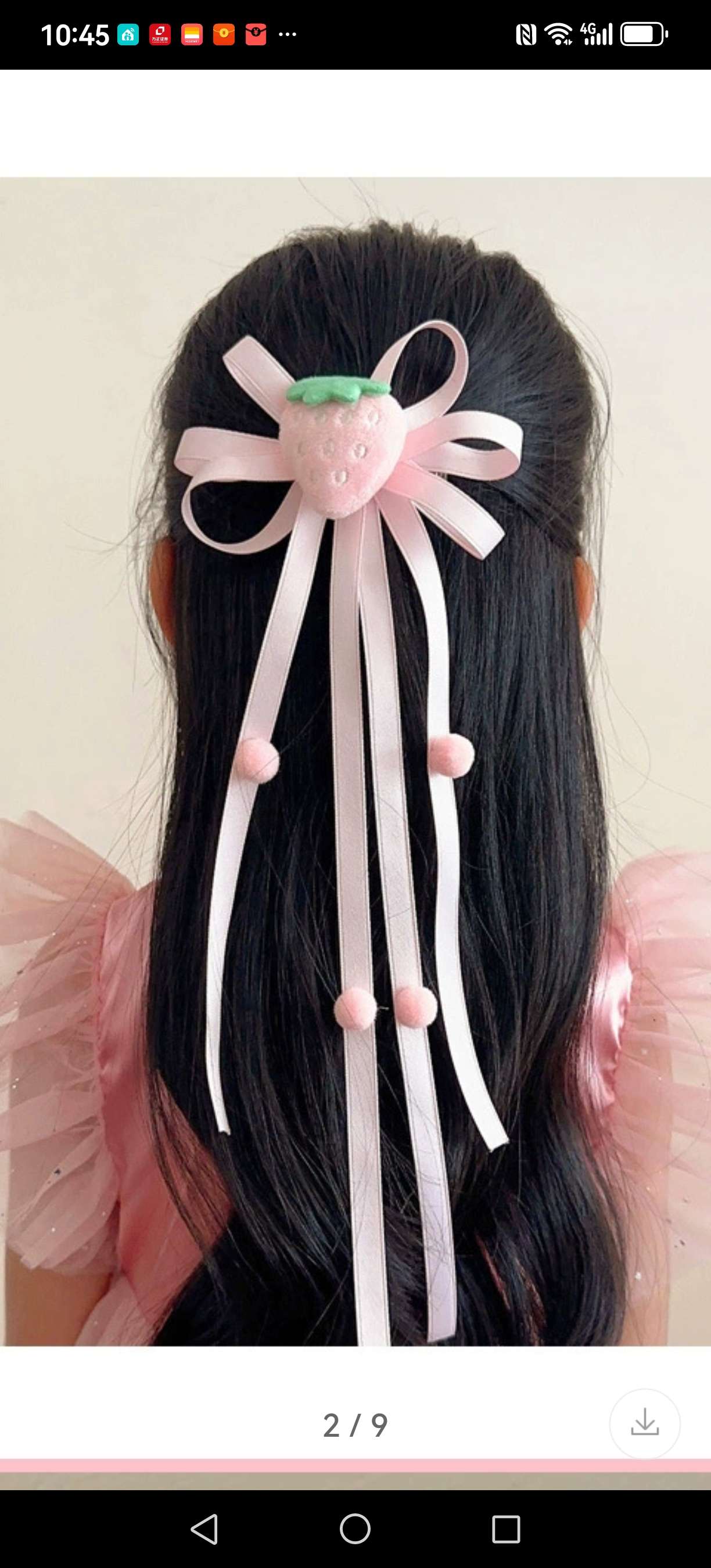 汉服头饰古风发夹头扣女童花朵蝴蝶结飘带流苏侧边对夹中国风古装发饰发箍发箍女夏季百搭详情图10