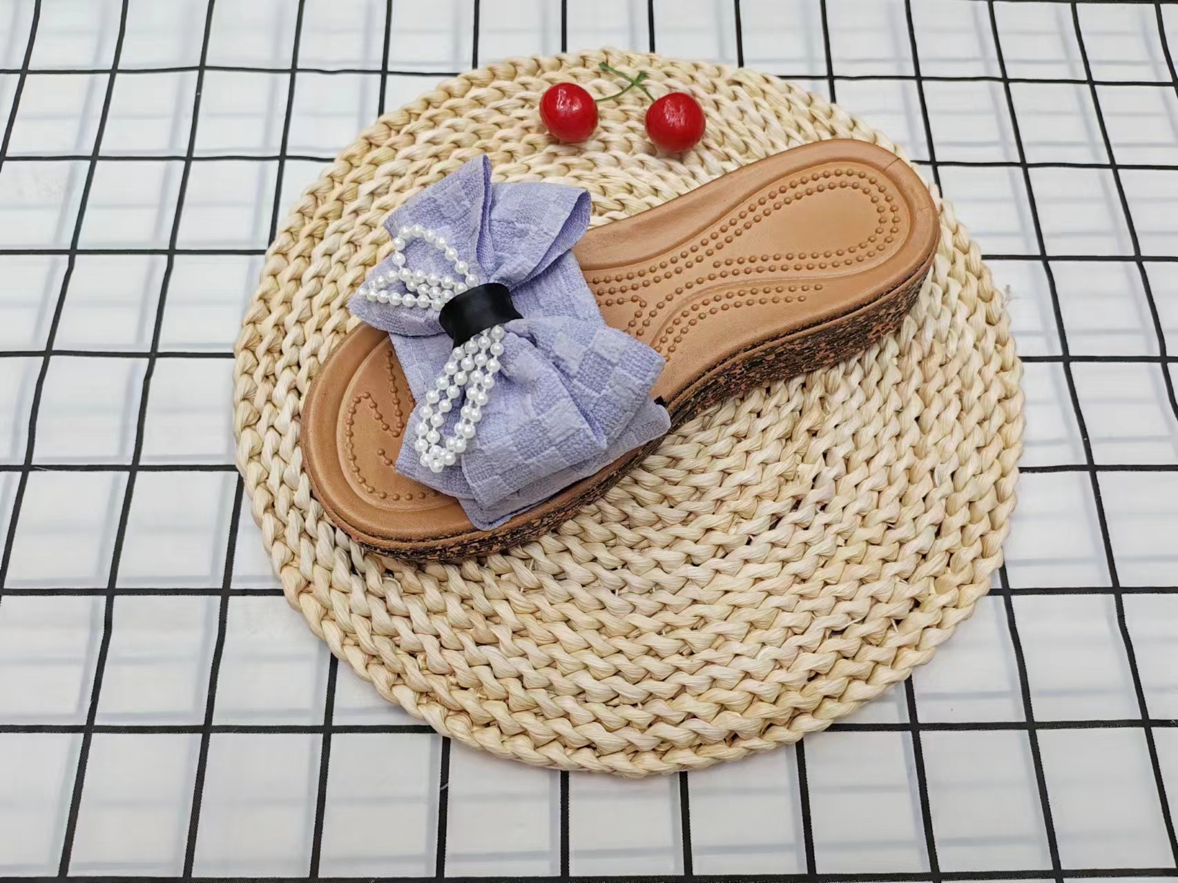 Thick-soled, high-end bow sandals are casual summer outdoor slippers Specification image