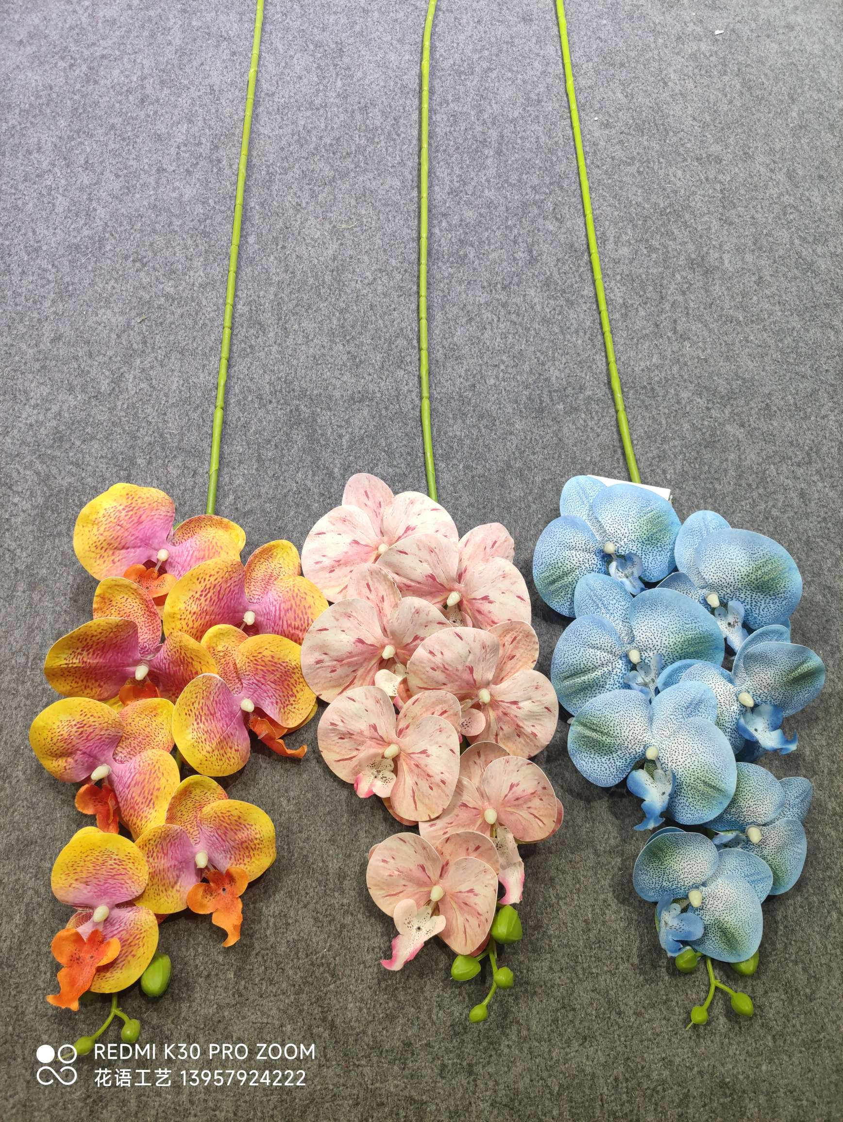 3D Printing Phalaenopsis Simulation Flower Home Decoration Wedding Hall Decoration Fake Flower People Fake Flower Silk Flower Wholesale Specification drawing
