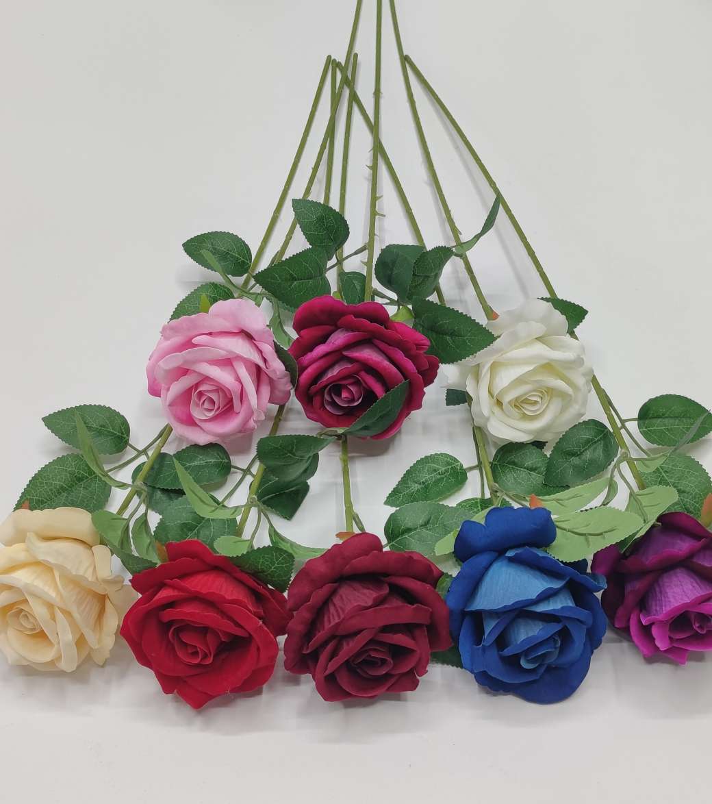 Foreign Trade Feel Hydrangea 3D Printing Tape Single Blue Purple Hydrangea Wedding Home Fake Flower Wholesale undefined