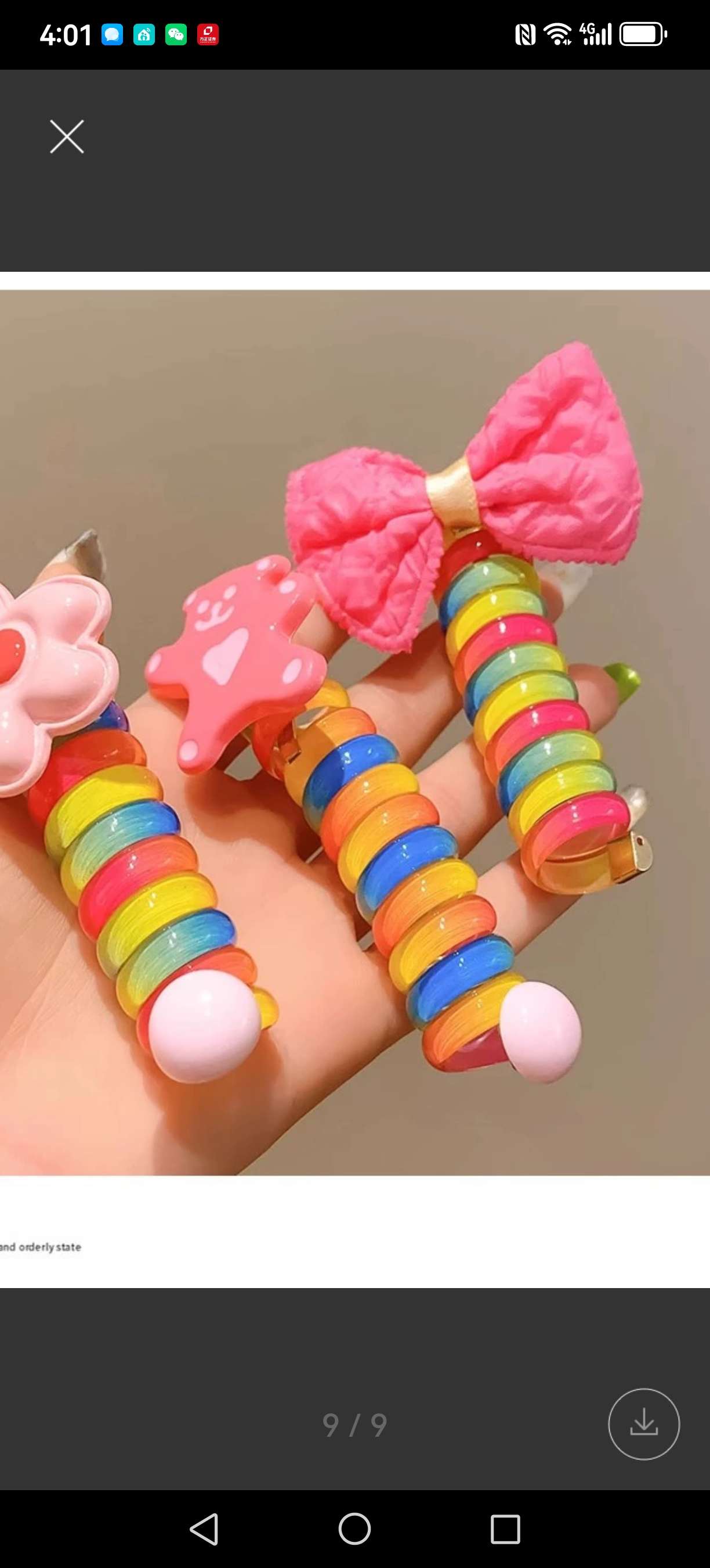 网红爆款儿童电话线蝴蝶发圈头绳女孩可爱皮筋宝宝韩版发束PU发箍发箍女夏季百搭详情图2