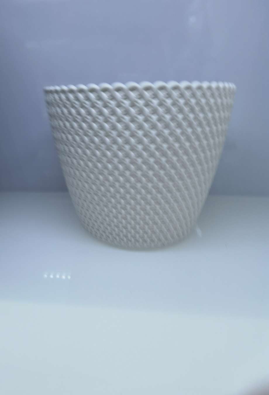 编织纹仿藤编北欧简约树脂绣球多肉阳台小花盆