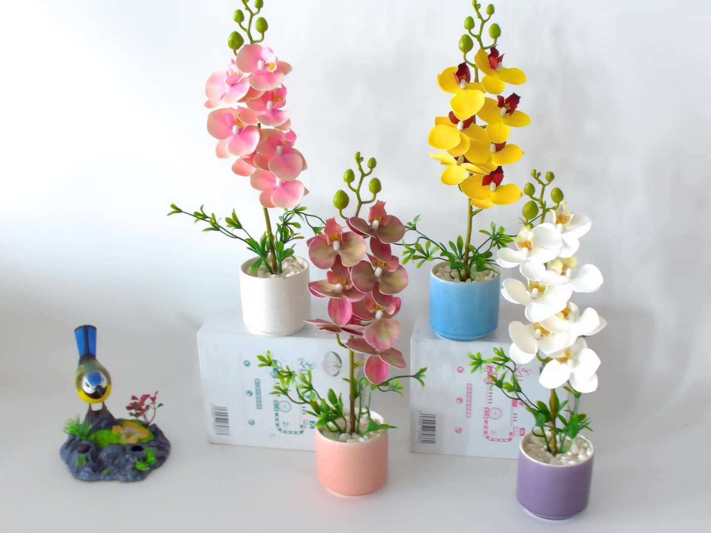 Simulation Of Two Lilian Straight Basin Bonsai Home Wedding Decoration Office Desktop Potted Plant Wholesale undefined