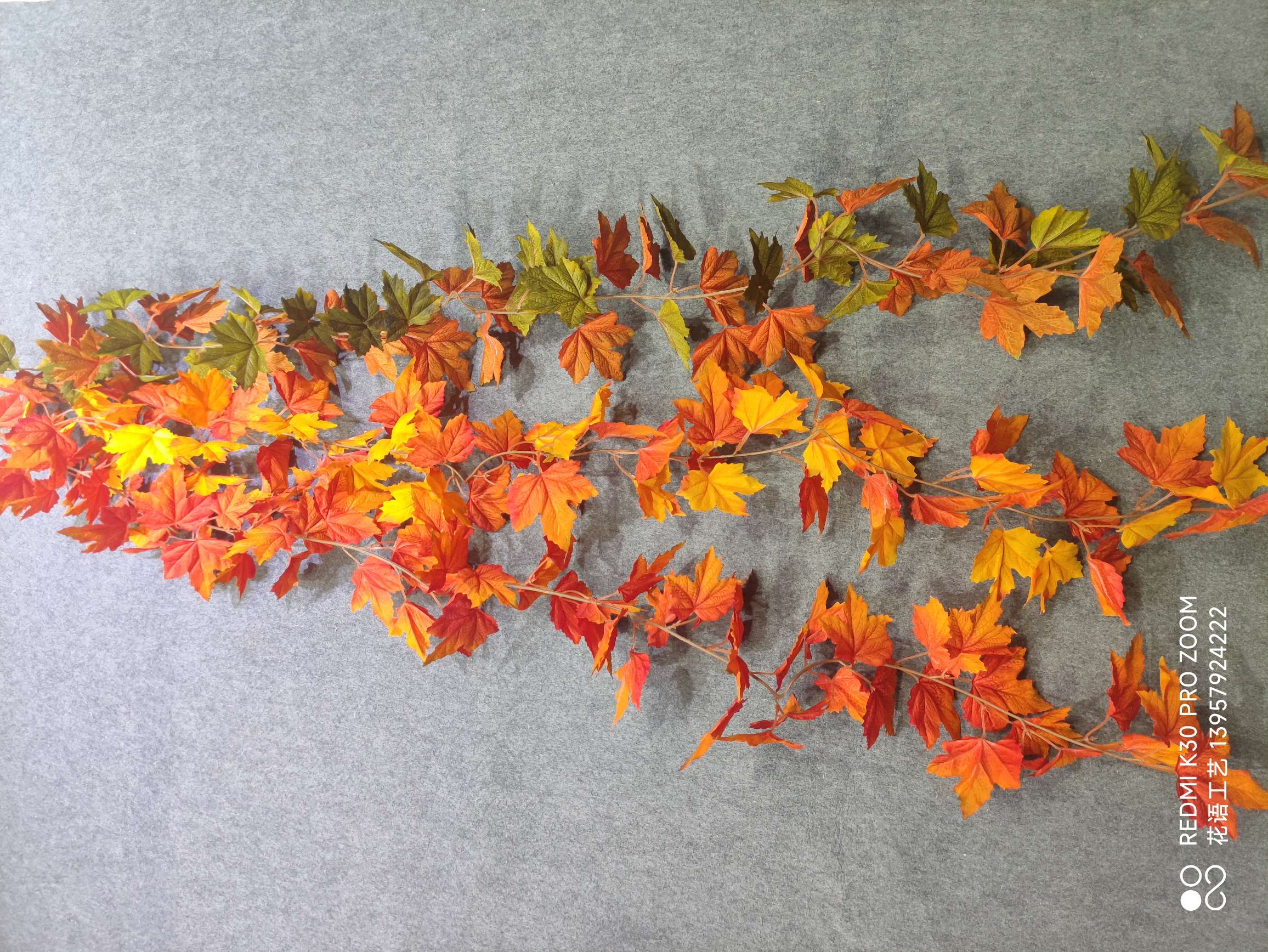 Artificial Maple Leaf Artificial Fall Color Small Bundle Halloween Thanksgiving Decoration Autumn Artificial Plant Cloth Leaves Fake Flowers Specification drawing