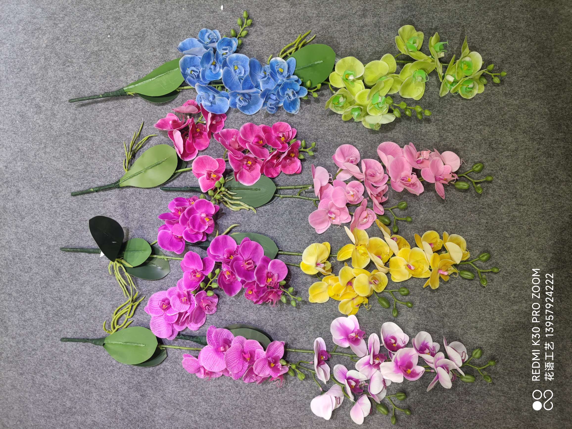 Single Branch Feel Clematis Simulation Flower 3D Printing 3-Head Vine Home Decoration Wedding Flower Arrangement Display Magnolia Flower undefined