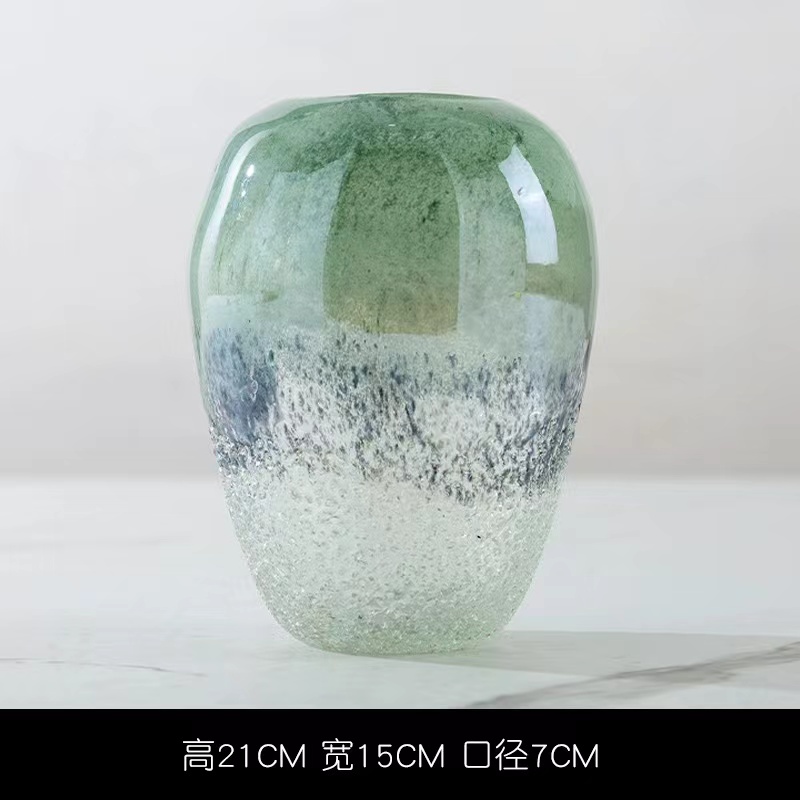 家居室内水培花瓶插花花器装饰品摆件琉璃艺术花瓶细节图