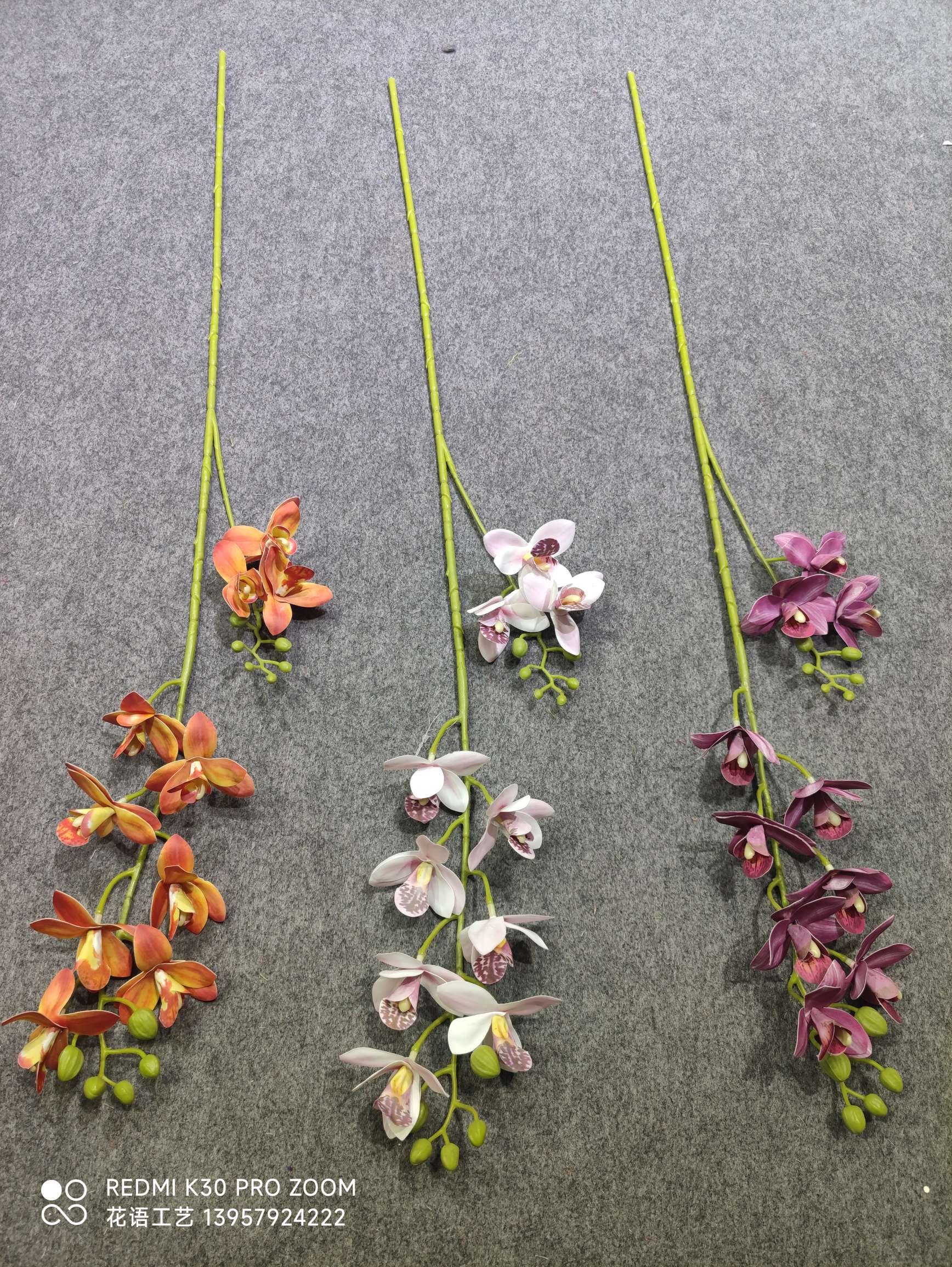 Wedding Flower Arrangement Multicolor Twig Phalaenopsis Cloth Phalaenopsis Simulation Flower Decoration Wedding Arrangement Flower Silk Flower Material Application Scenario