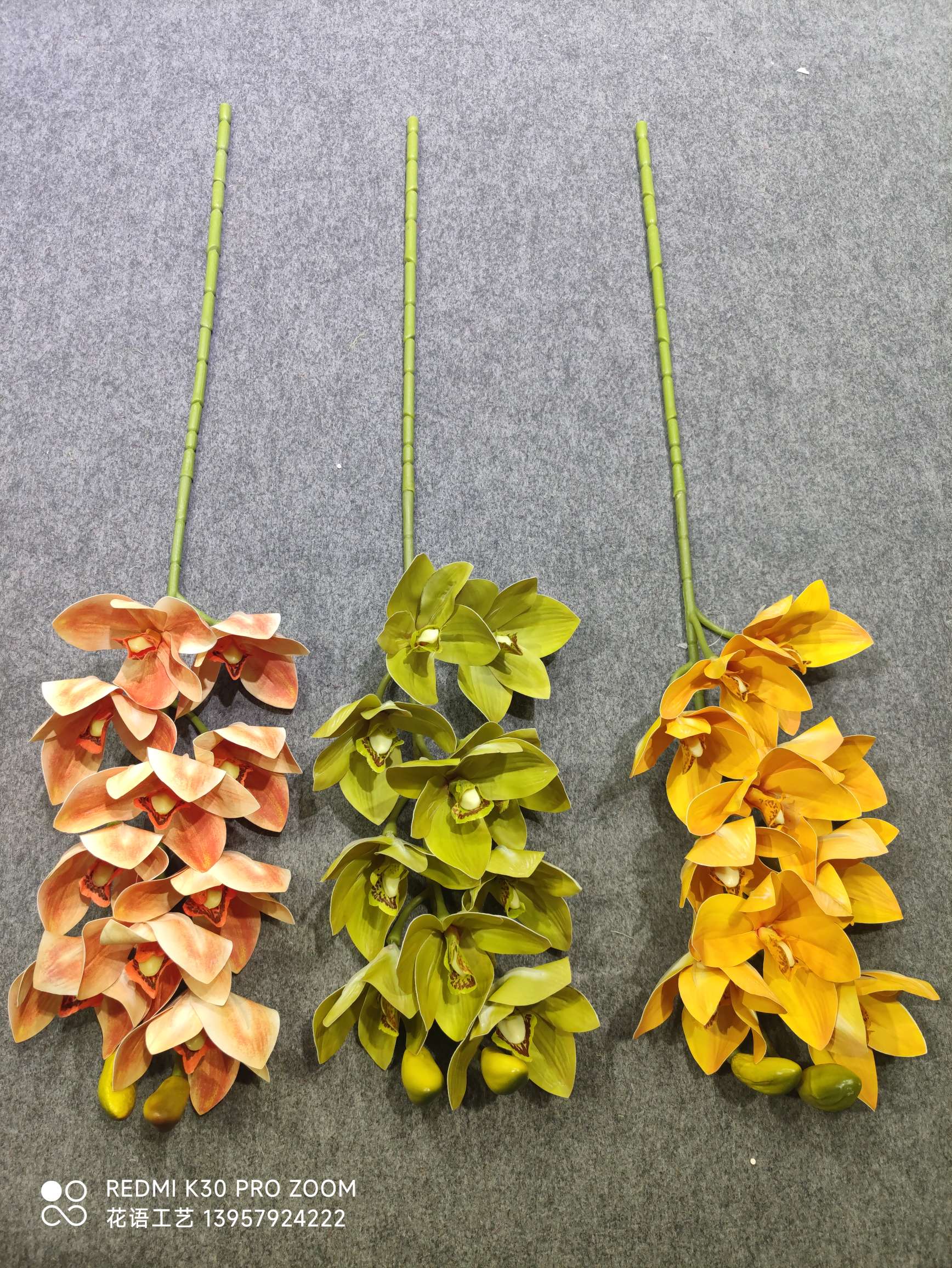 Wedding Flower Arrangement Multicolor Twig Phalaenopsis Cloth Phalaenopsis Simulation Flower Decoration Wedding Arrangement Flower Silk Flower Material undefined
