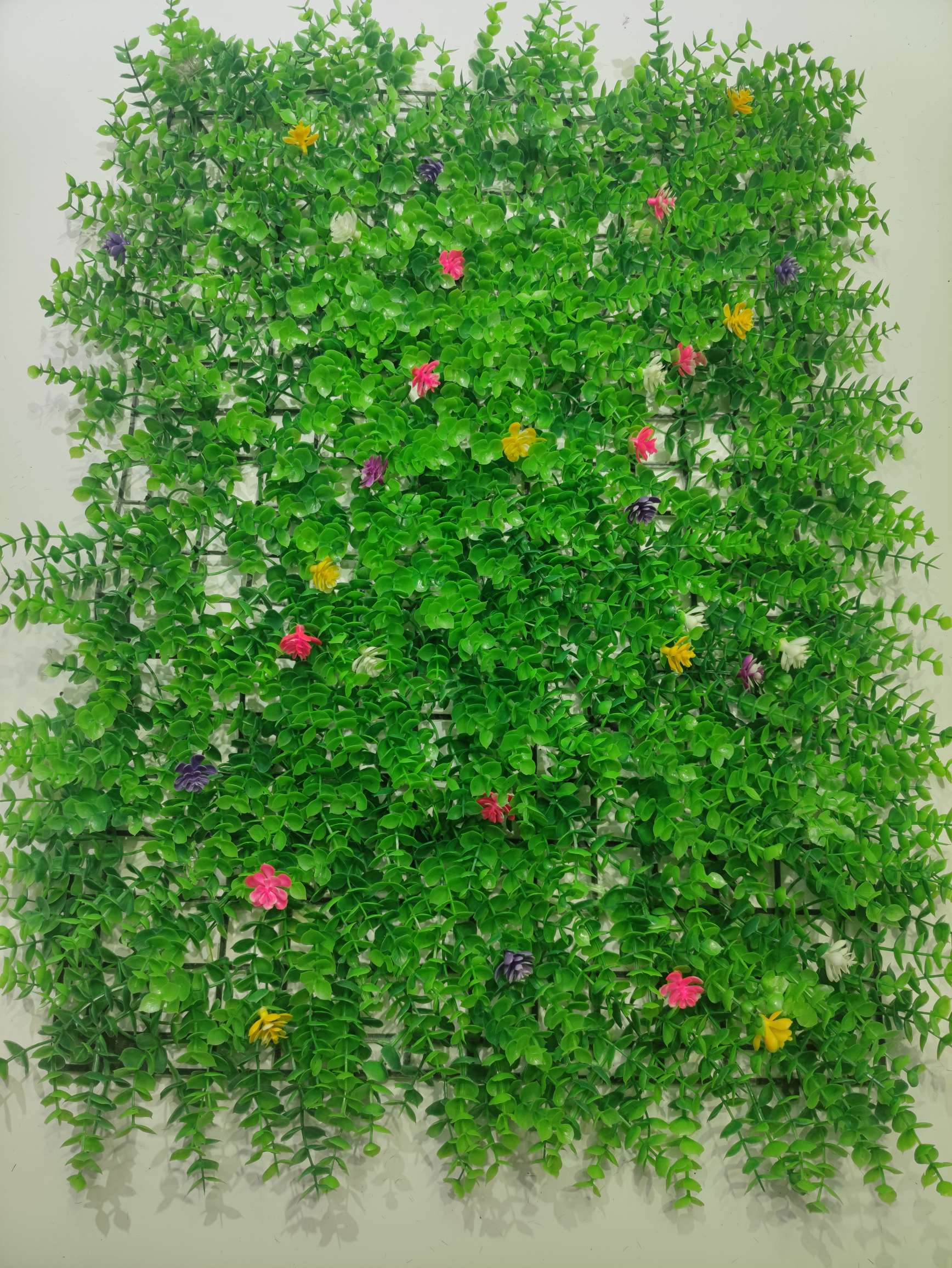 Simulated Plant Wall Outdoor Shop Recruit Sun Protection Artificial Plastic Fake Lawn Green Wall Simulated Plant Flower Wall Application Scenario