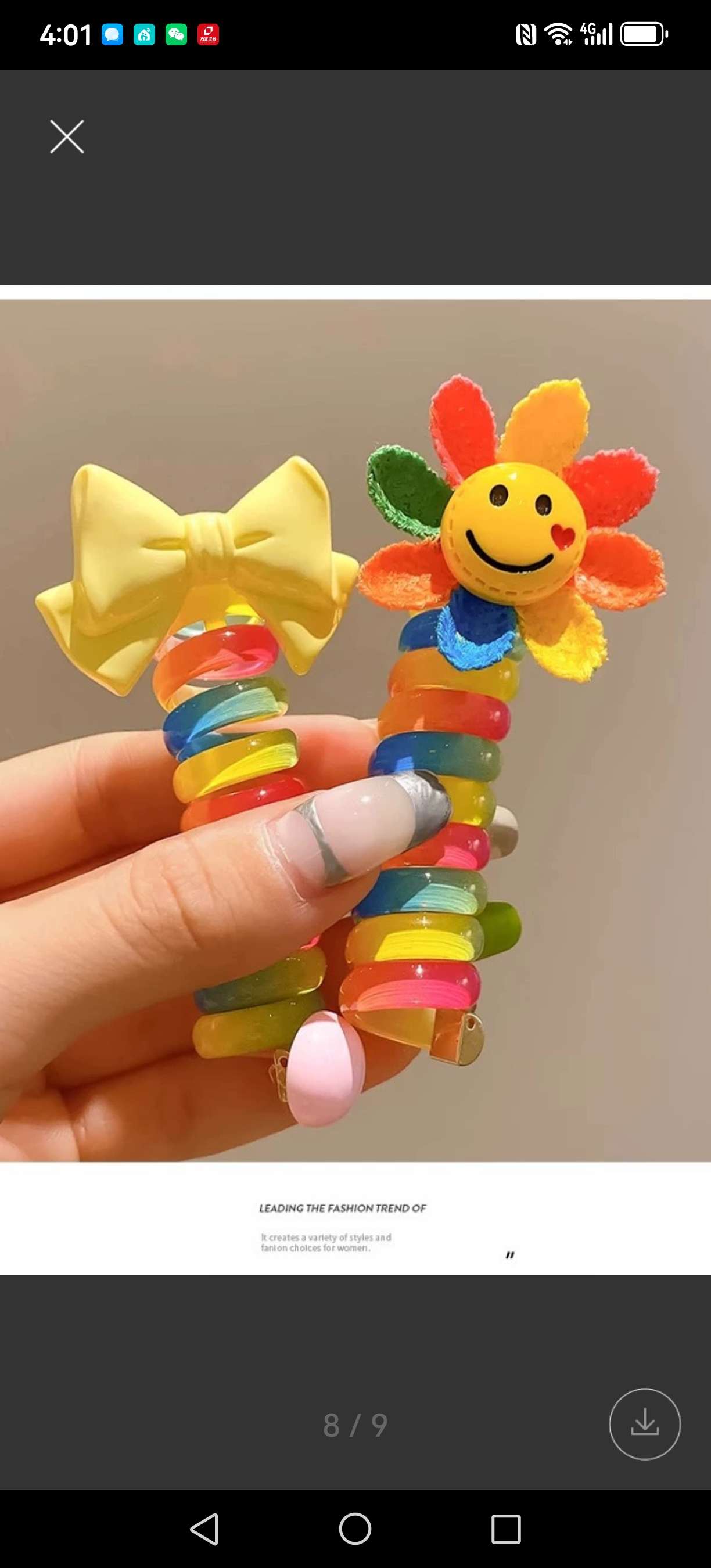 网红爆款儿童电话线蝴蝶发圈头绳女孩可爱皮筋宝宝韩版发束PU发箍发箍女夏季百搭详情图3