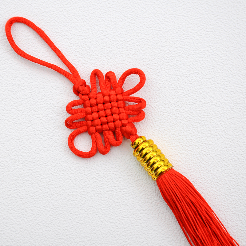 5号6盘结金色流苏挂件中国结批发