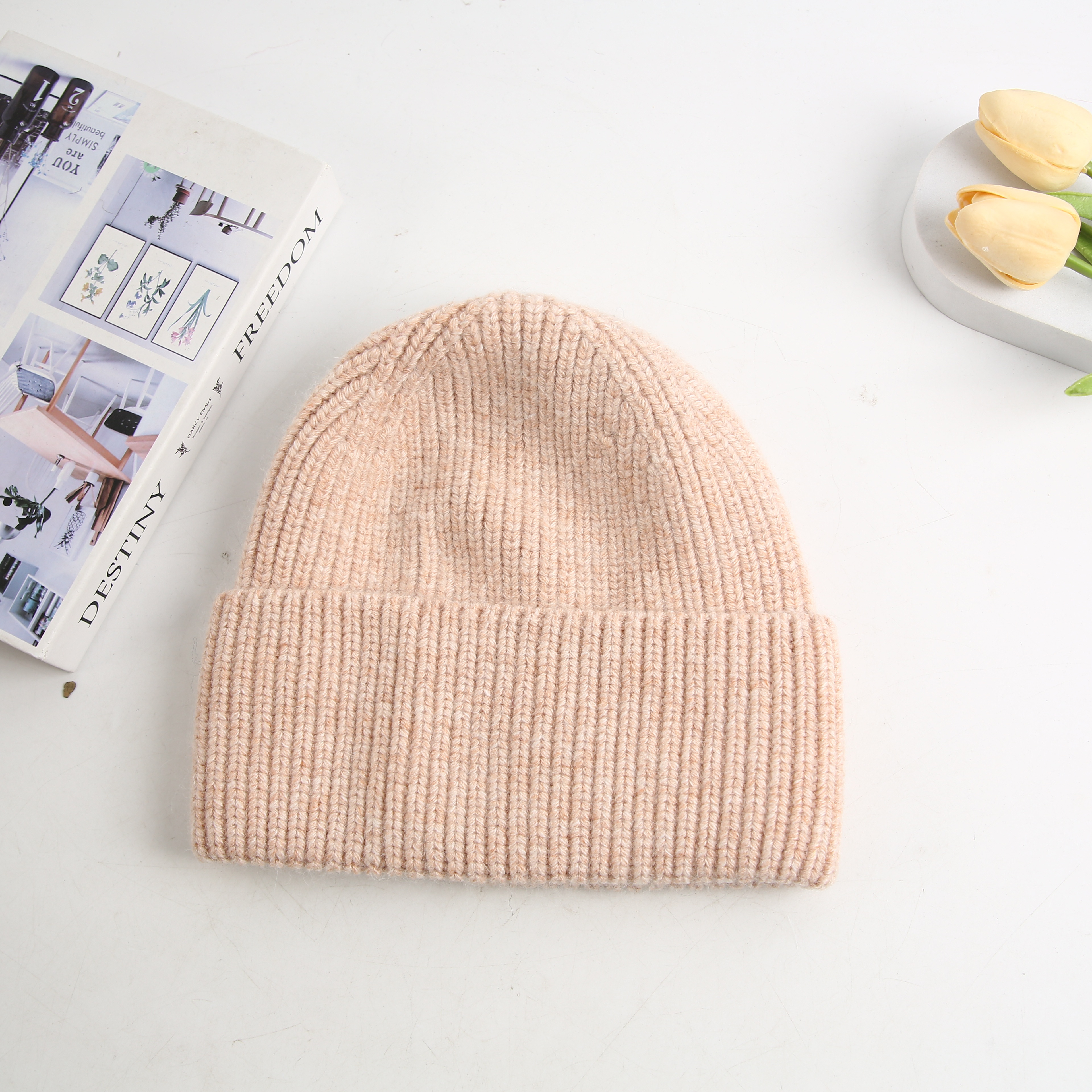 2024 New Knitting Cap Flat Knitting Cap Specification drawing