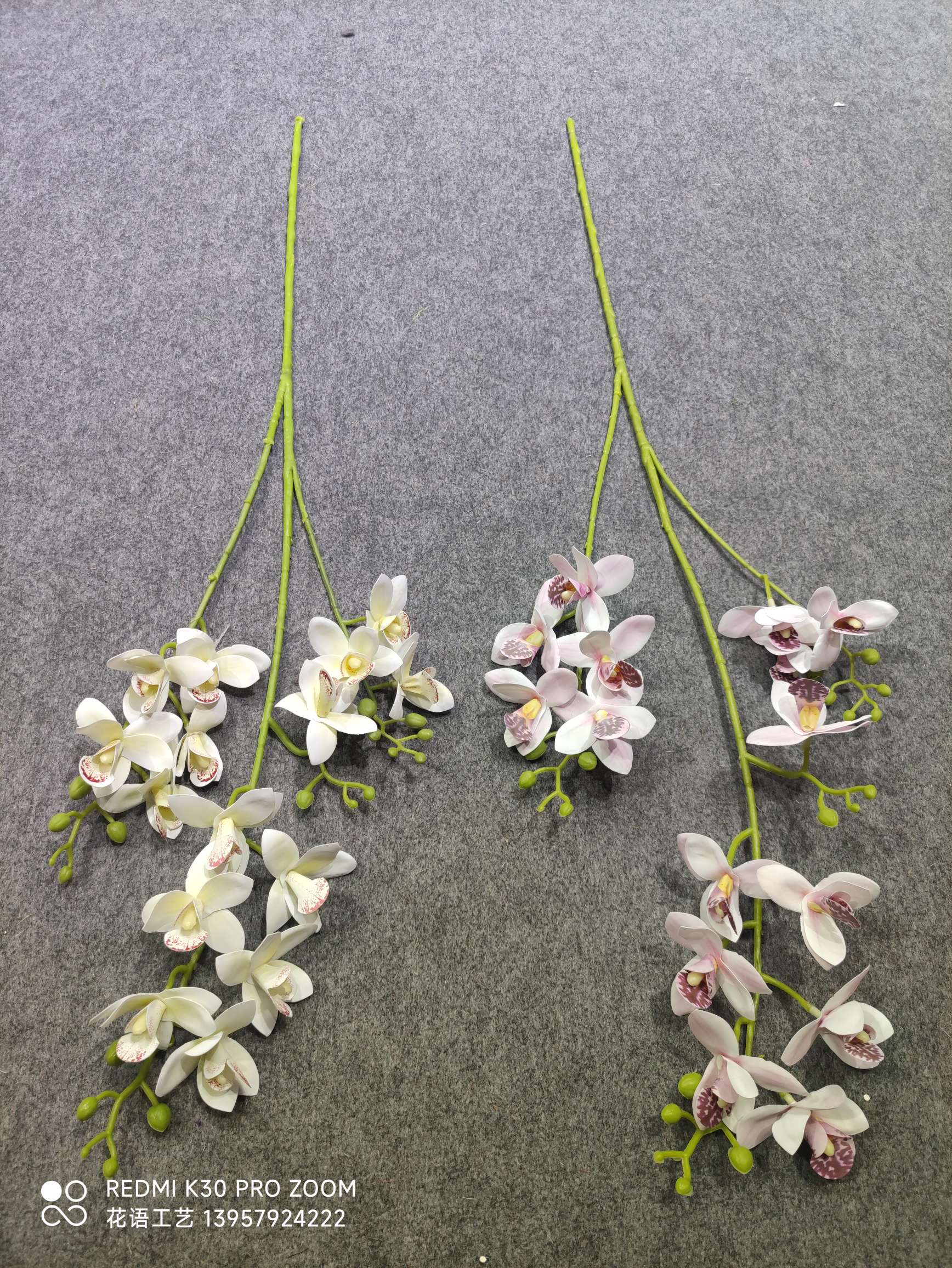 Wedding Flower Arrangement Multicolor Twig Phalaenopsis Cloth Phalaenopsis Simulation Flower Decoration Wedding Arrangement Flower Silk Flower Material Specification drawing