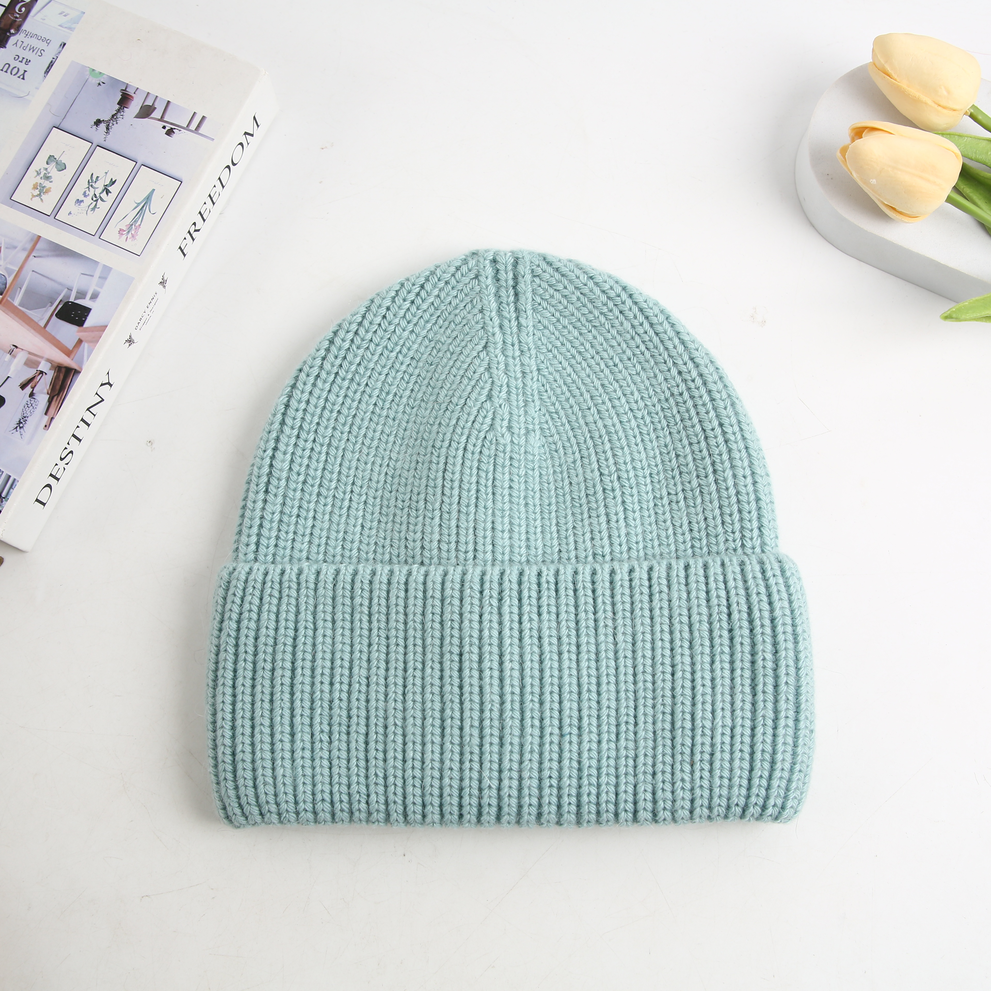 2024 New Knitting Cap Flat Knitting Cap details Picture