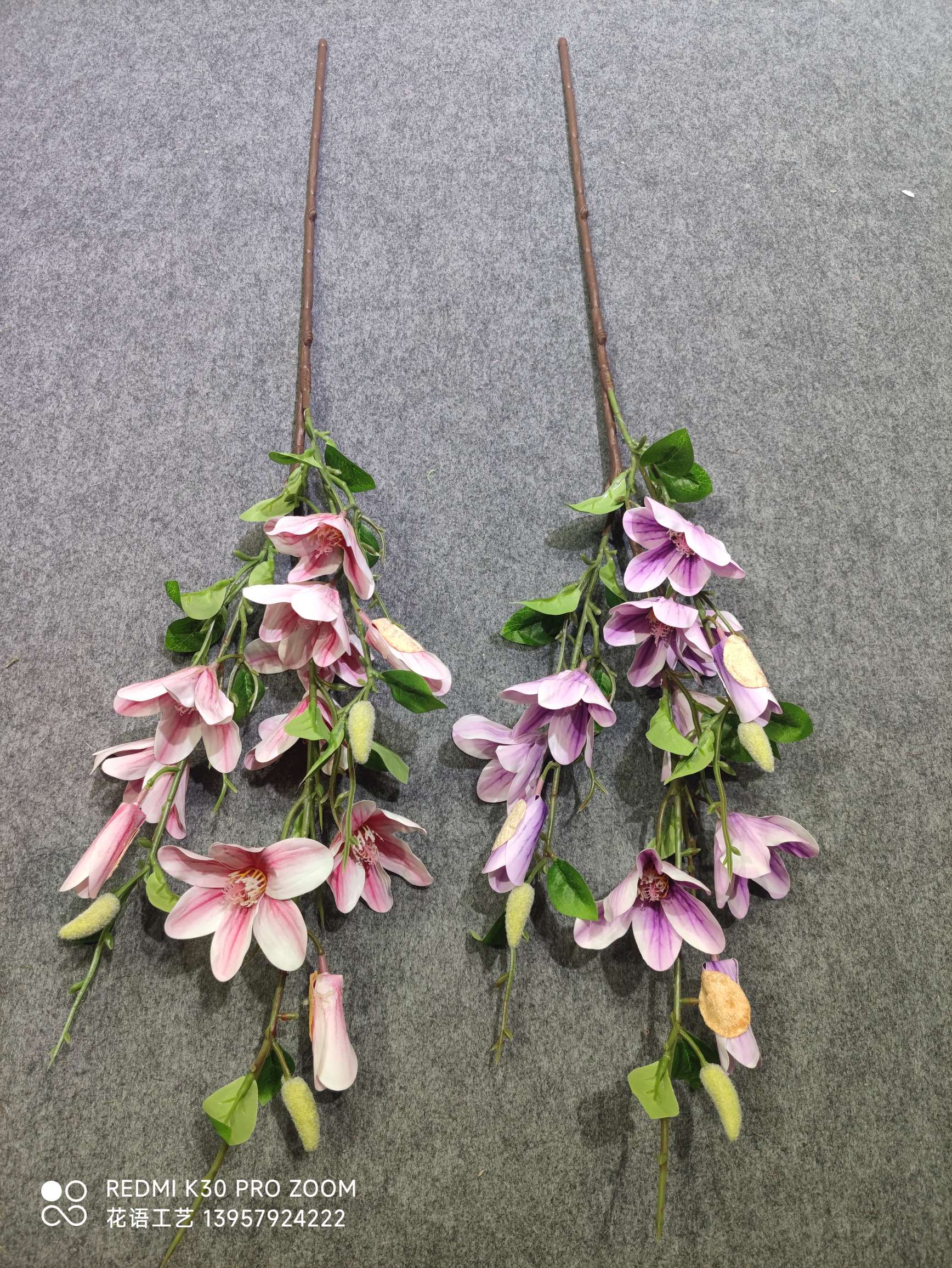 Wedding Flower Arrangement Multicolor Twig Phalaenopsis Cloth Phalaenopsis Simulation Flower Decoration Wedding Arrangement Flower Silk Flower Material undefined