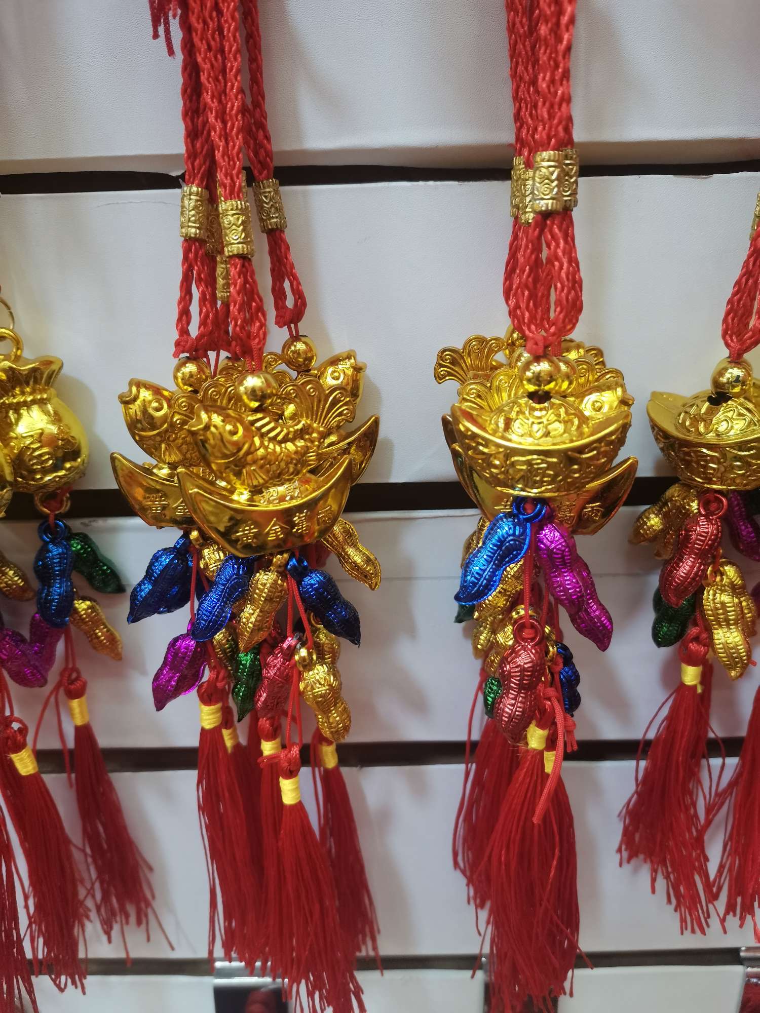 多款式喜庆竹子小挂件财字福字小花生工艺品盆景植物元宝辣椒花生鱼乔迁新房装饰可以样定做