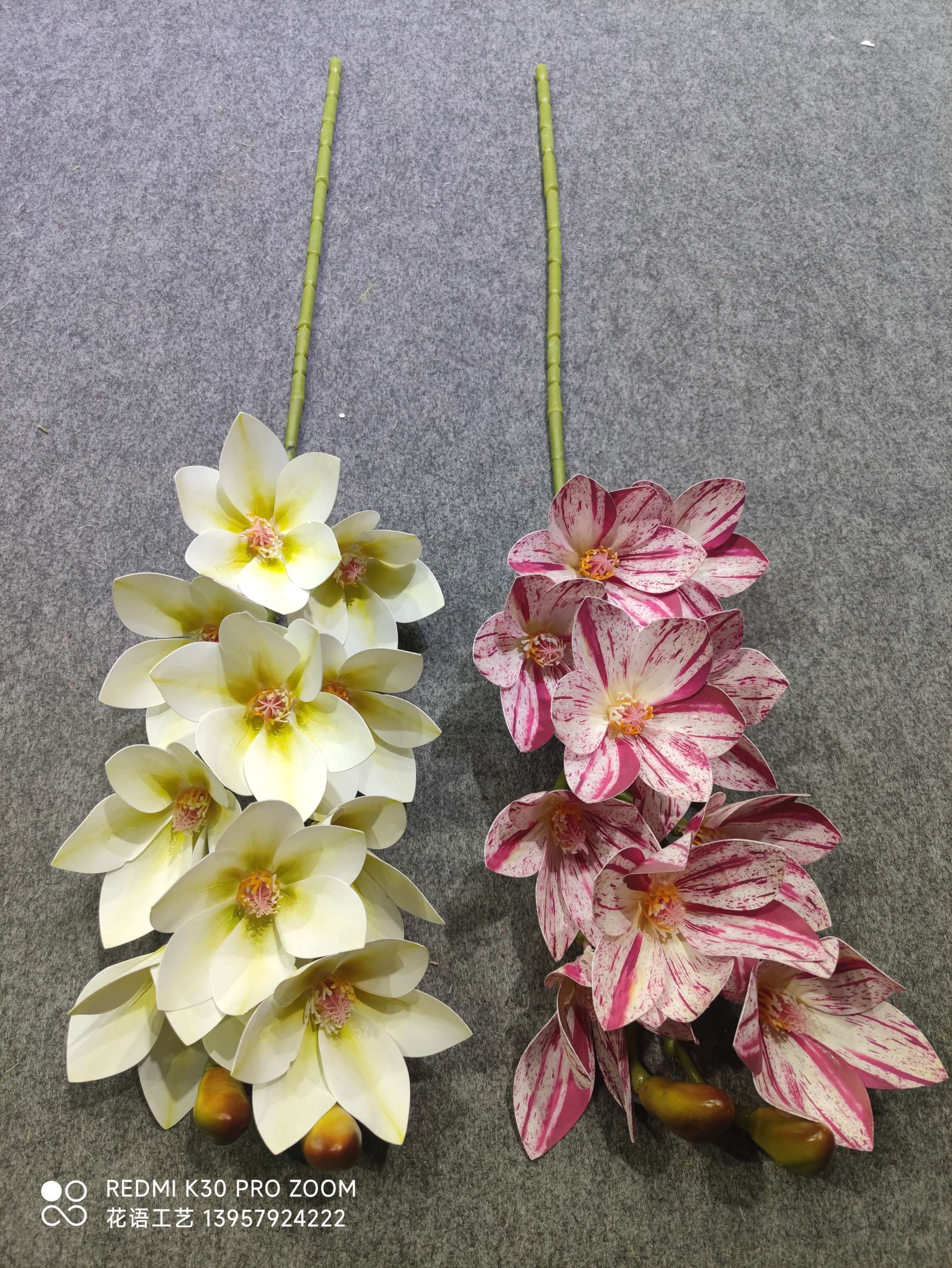 Wedding Flower Arrangement Multicolor Twig Phalaenopsis Cloth Phalaenopsis Simulation Flower Decoration Wedding Arrangement Flower Silk Flower Material Specification drawing