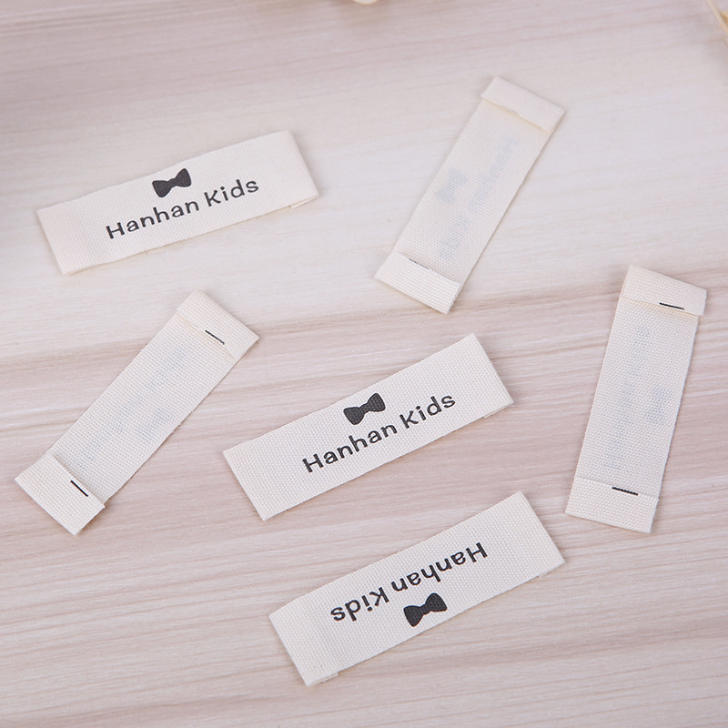 Factory direct sales trademark: Pure cotton fabric label, clothing collar label, home textile composition and size label, cotton belt washing label, fabric label