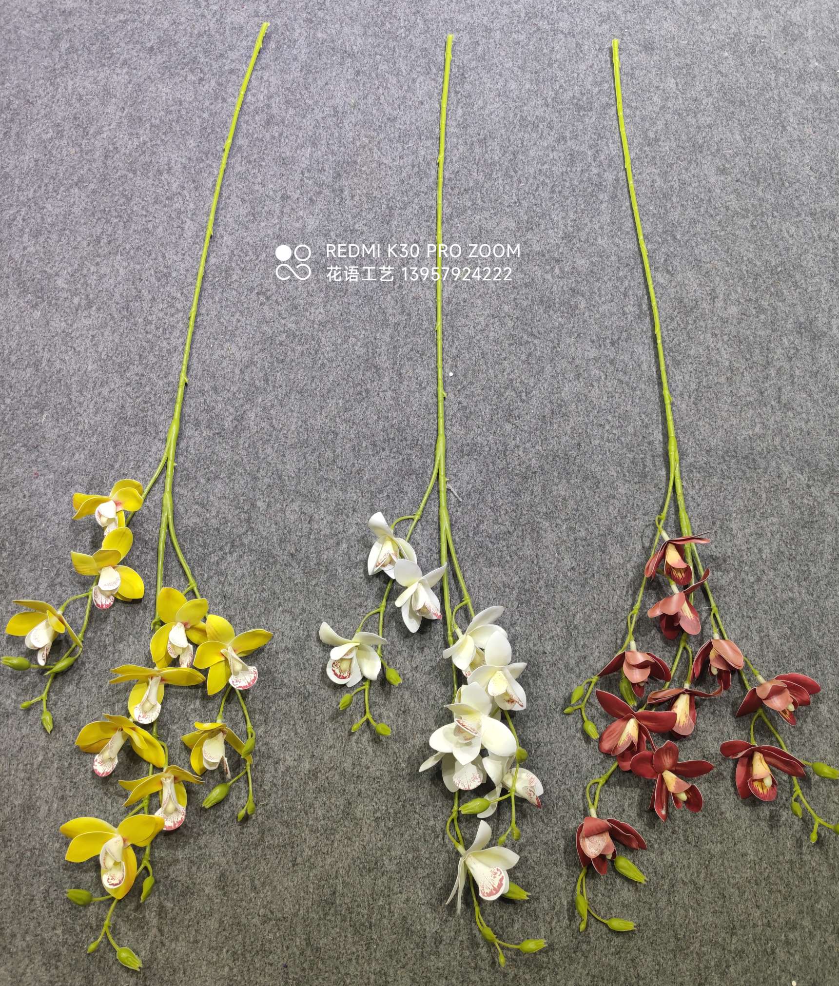 Wedding Flower Arrangement Multicolor Twig Phalaenopsis Cloth Phalaenopsis Simulation Flower Decoration Wedding Arrangement Flower Silk Flower Material Item Picture