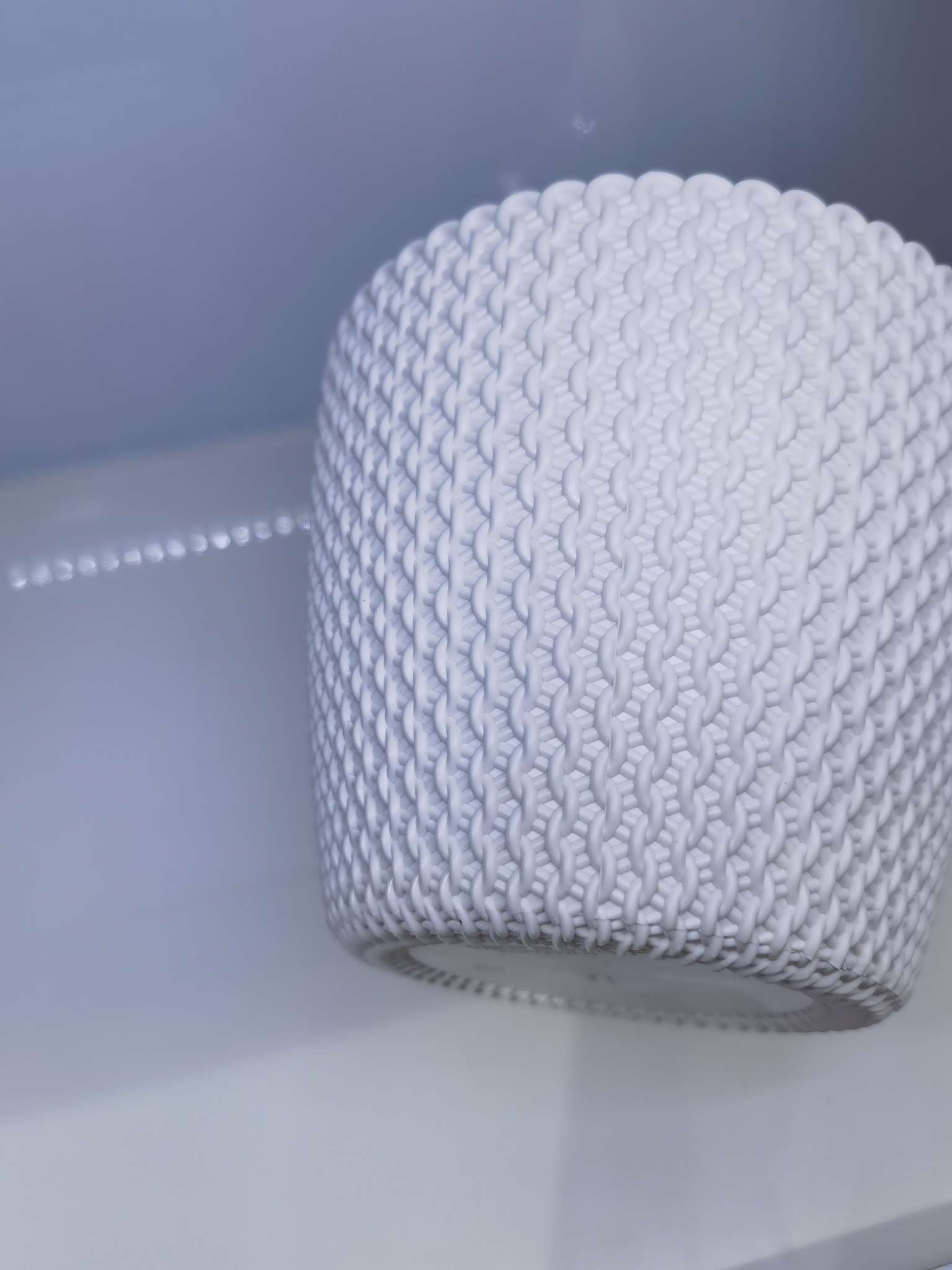 编织纹仿藤编北欧简约树脂绣球多肉阳台小花盆产品图