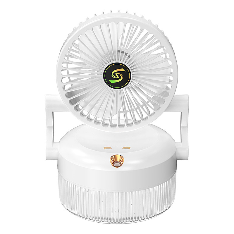 Household dormitory desktop electric fan, folding portable electric fan, outdoor mini electric fan, multi-functional humidifier, ambient light fan, spray fan, household floor-standing electric fan, summer strong wind electric fan Item Picture
