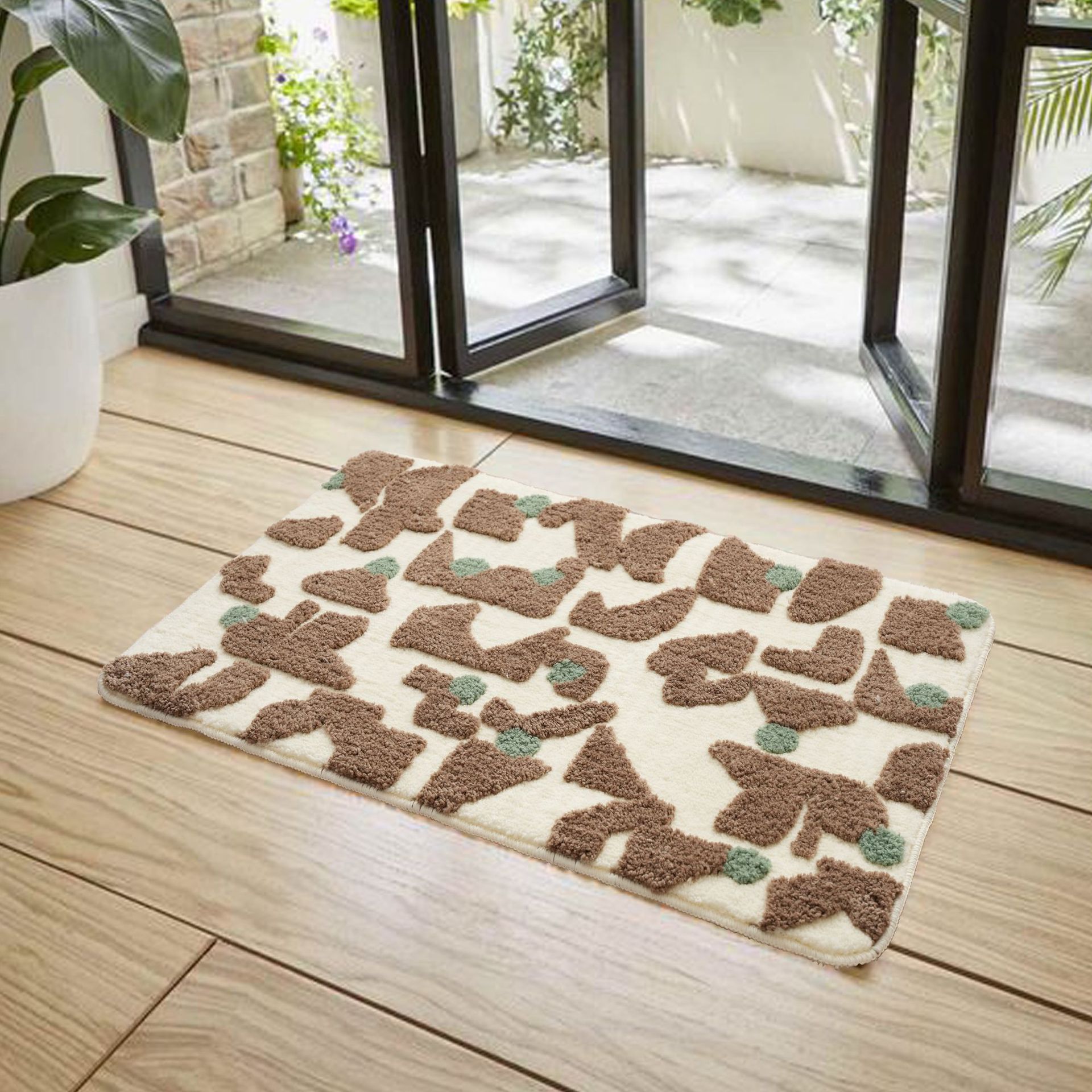 Pilates series anti-slip floor MATS, high and low plush super-fine fiber floor MATS, entrance door foyer floor MATS, bathroom absorbent floor MATS details Picture