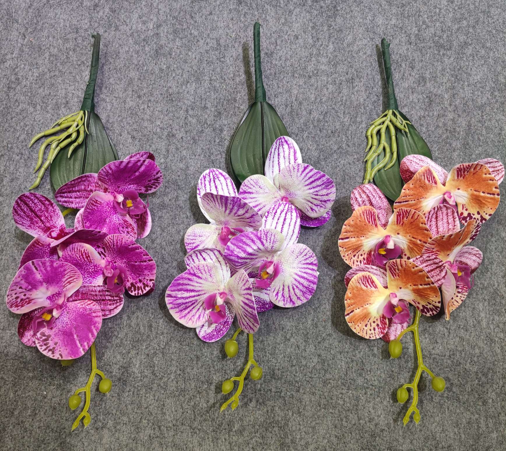 Single Branch Feel Clematis Simulation Flower 3D Printing 3-Head Vine Home Decoration Wedding Flower Arrangement Display Magnolia Flower undefined