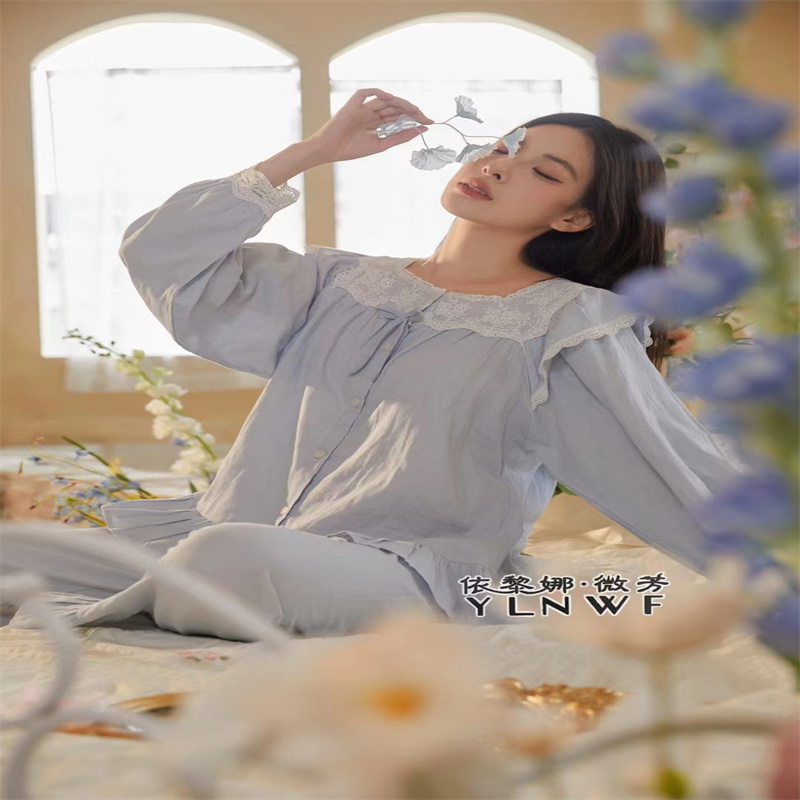 9313韩版宫廷风家居服睡衣新款舒适透气