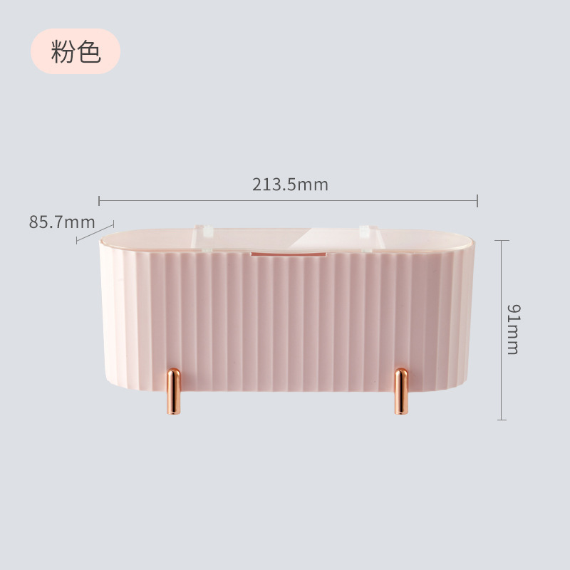L40-LSHZ123 Makeup brush storage, dust-proof lipstick, loose powder brush bucket, dressing table shelf, cosmetics storage detail image 13