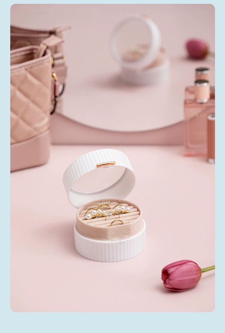 L40-HZ04 Macaron Portable Jewelry Box, Bracelet, Necklace, Jewelry Ring, Gift Box, Earrings, Pearl Jewelry Box detail image 5