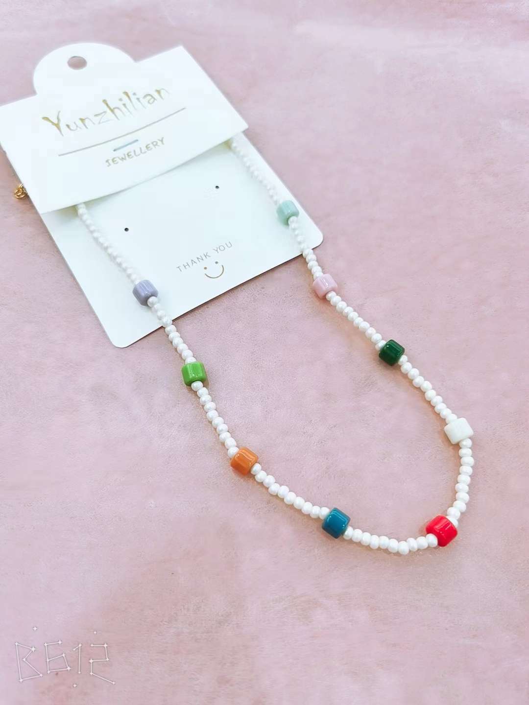 韵之恋流行饰品多巴胺时尚爆款手工米珠项链