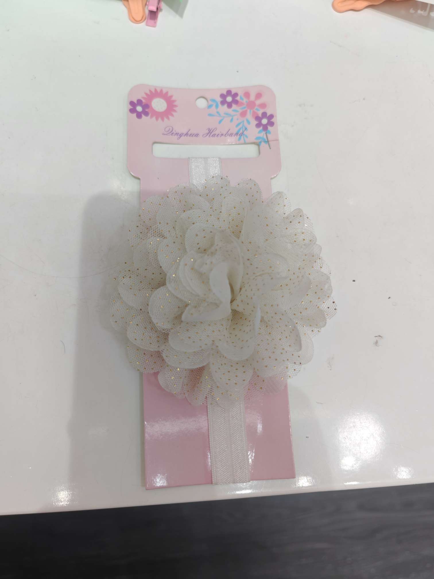 夏季新款跨境外贸烧花大花发带详情图2