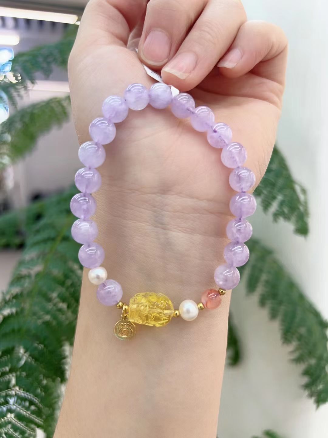 千辰饰品 紫玉+蜜蜡+南红+天然淡水珍珠手串手链首饰详情1