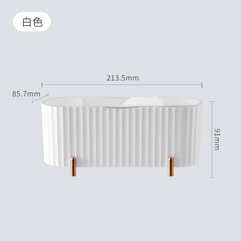 L40-LSHZ123 Makeup brush storage, dust-proof lipstick, loose powder brush bucket, dressing table shelf, cosmetics storage detail image 11