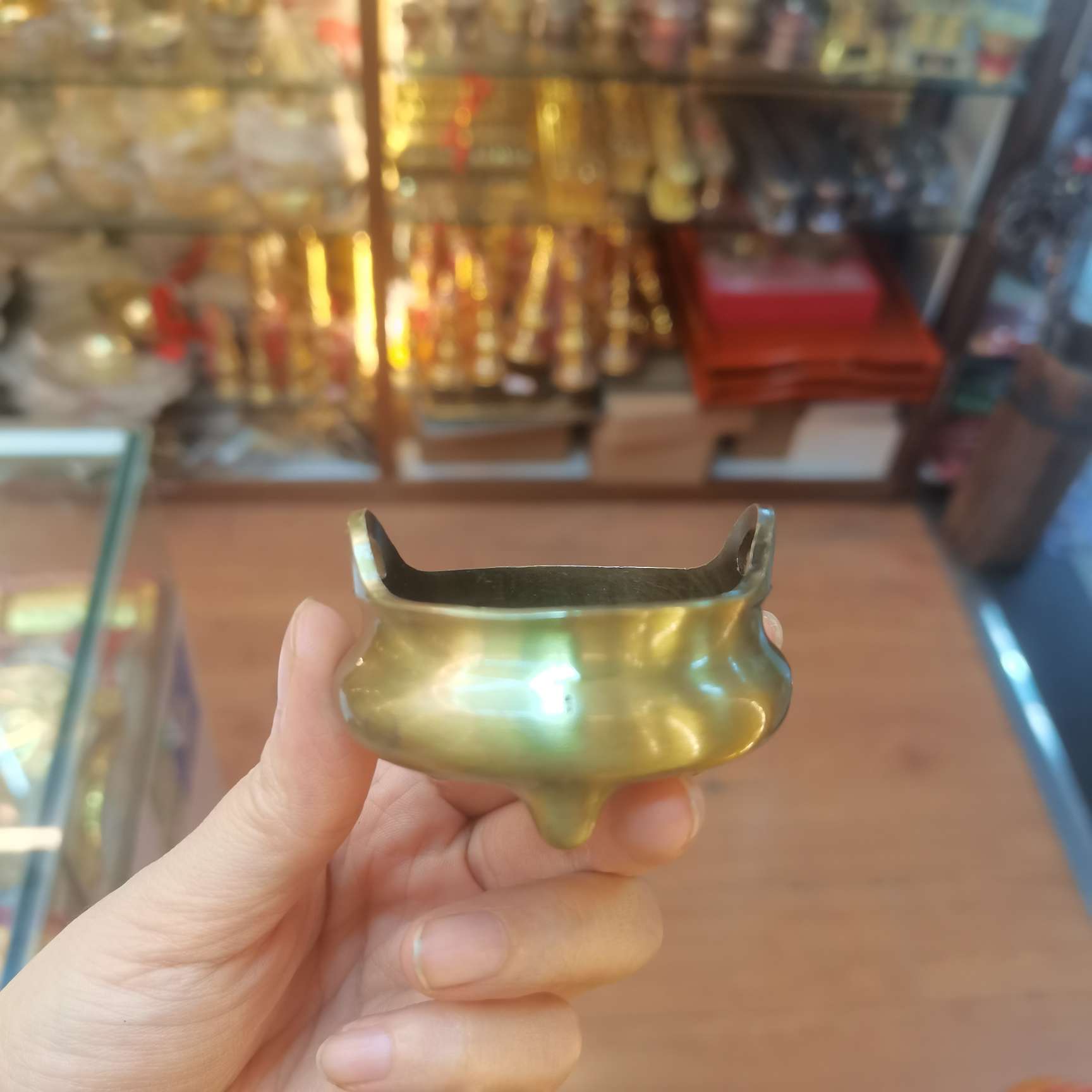 金属工艺品小香炉宣德炉 盘香炉 金蟾精致装饰品