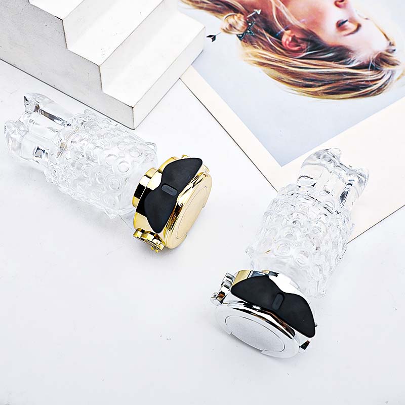 厂家现货100ml香水瓶卡口女版机器人透明玻璃瓶按压喷雾玻璃空瓶