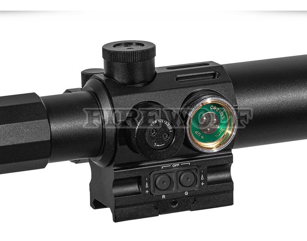 wolf新款m-4x32 m1红点十字密位分化光瞄红绿光瞄准镜瞄准器批发,价格