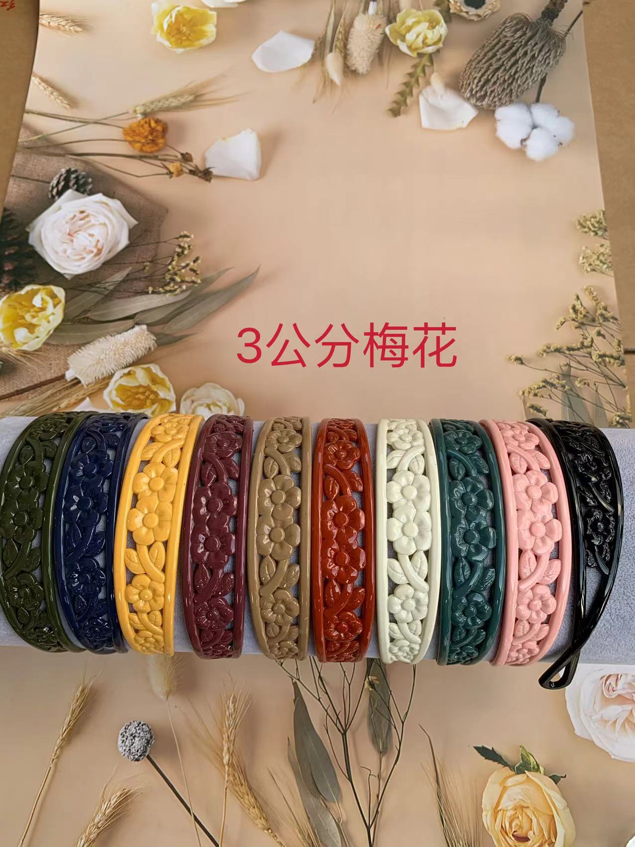 3公分梅花发饰女夏季百搭发箍 头饰发箍饰品 美发