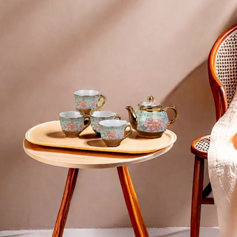 European Plated Ceramic Tea Set Gold Plated Coffee Cup Saucer Will Sell Gift Ceramic Cup Pot Set Foreign Trade Boutique Storage Box With Gift Item Picture