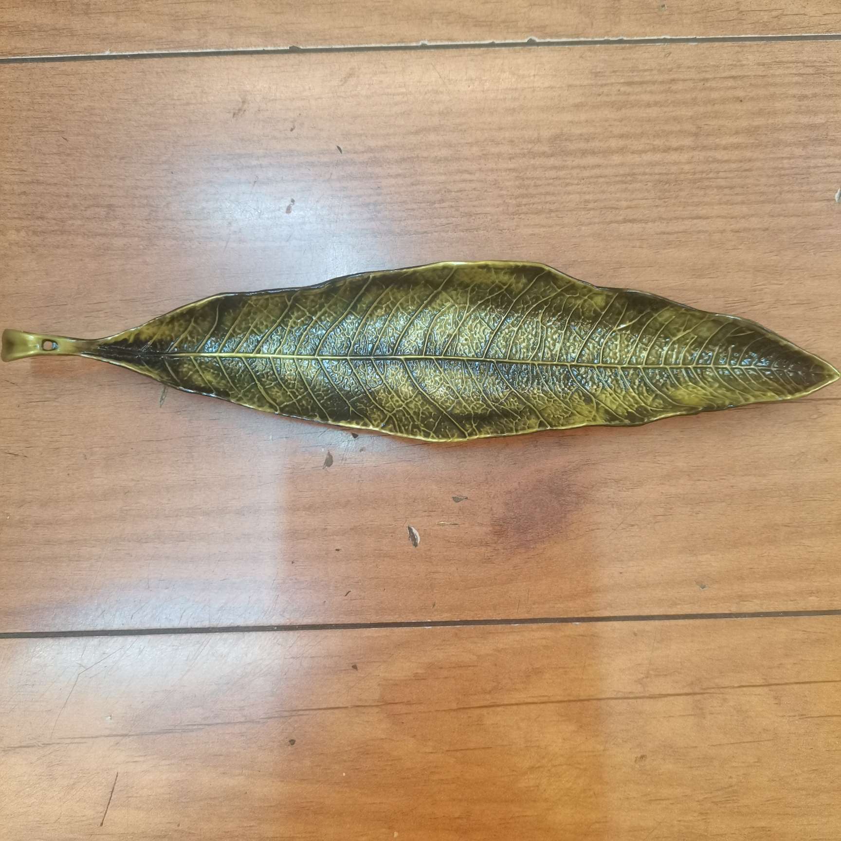 金属叶子香炉 竖香精致工艺品摆件 香薰炉居家用品