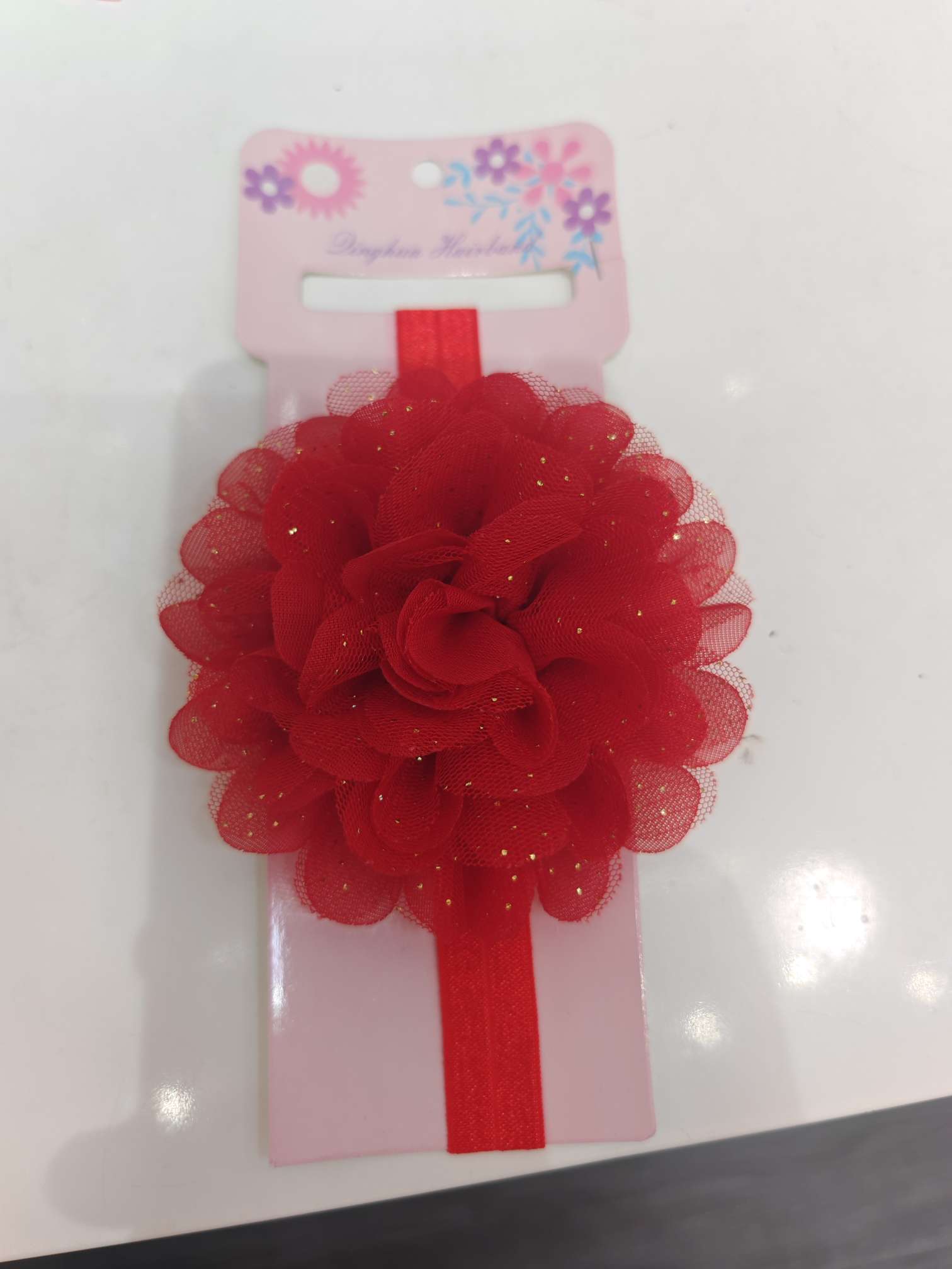 夏季新款跨境外贸烧花大花发带