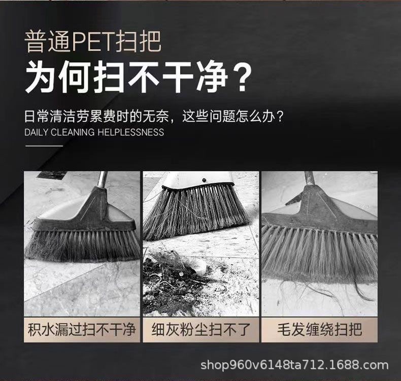 地刮双面硅胶地刮可伸缩地刮魔术扫把清扫地板扫帚浴室卫生间清理头发刮水铝合金杆详情4