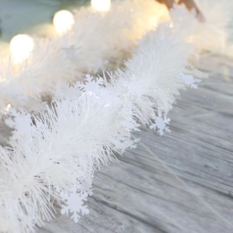 Yongtai Christmas Sliver New Holiday Party Decoration Bar Shopping Mall Hotel Christmas Layout 2 Meters Thick White Snowflake Sliver Color Ribbon Rain Light Color Strip Specification drawing