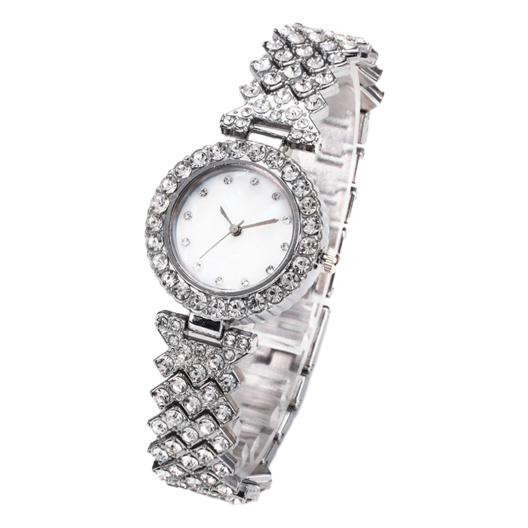 Full Diamond Fashion Women's Watch Diamond Shell Face Student Watch Bracelet Watch Casual All-Match Girls Watch Item Picture
