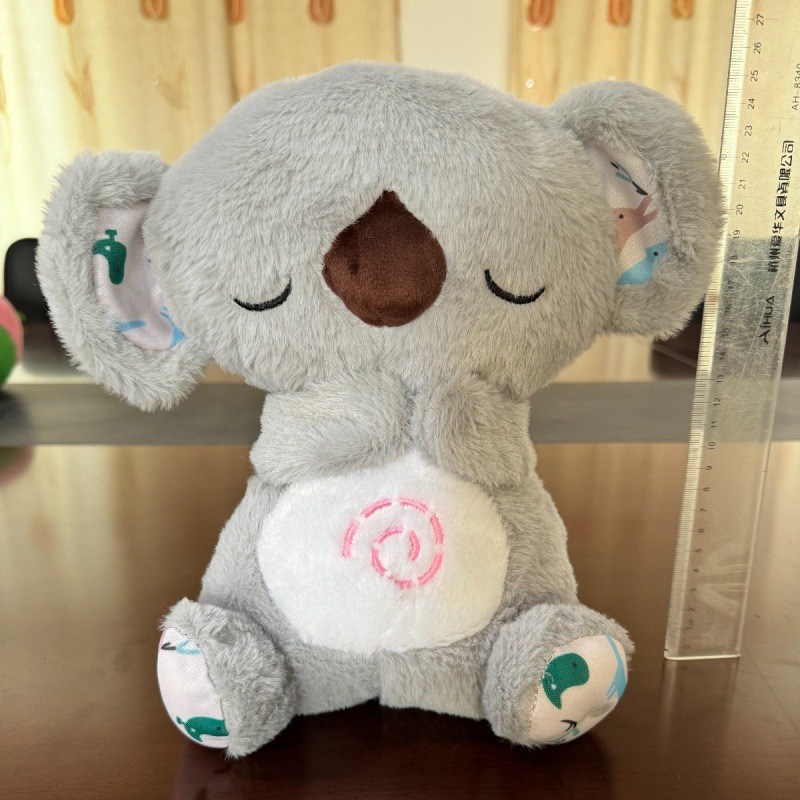 A new cross-border plush toy that breathes, glows and makes sounds, featuring a cute koala breathing bear and a baby lullabing music for early education Specification image