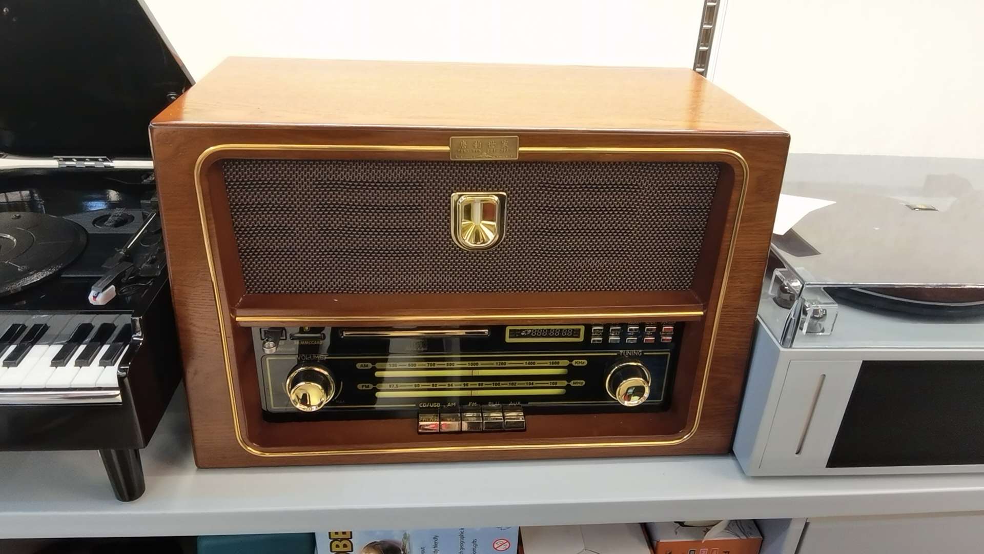 木质工艺品蓝牙音箱收音机十字架佛珠礼品 木珠散珠精美包装木盒 环保木材精工制作 艺术收藏品赠品产品图
