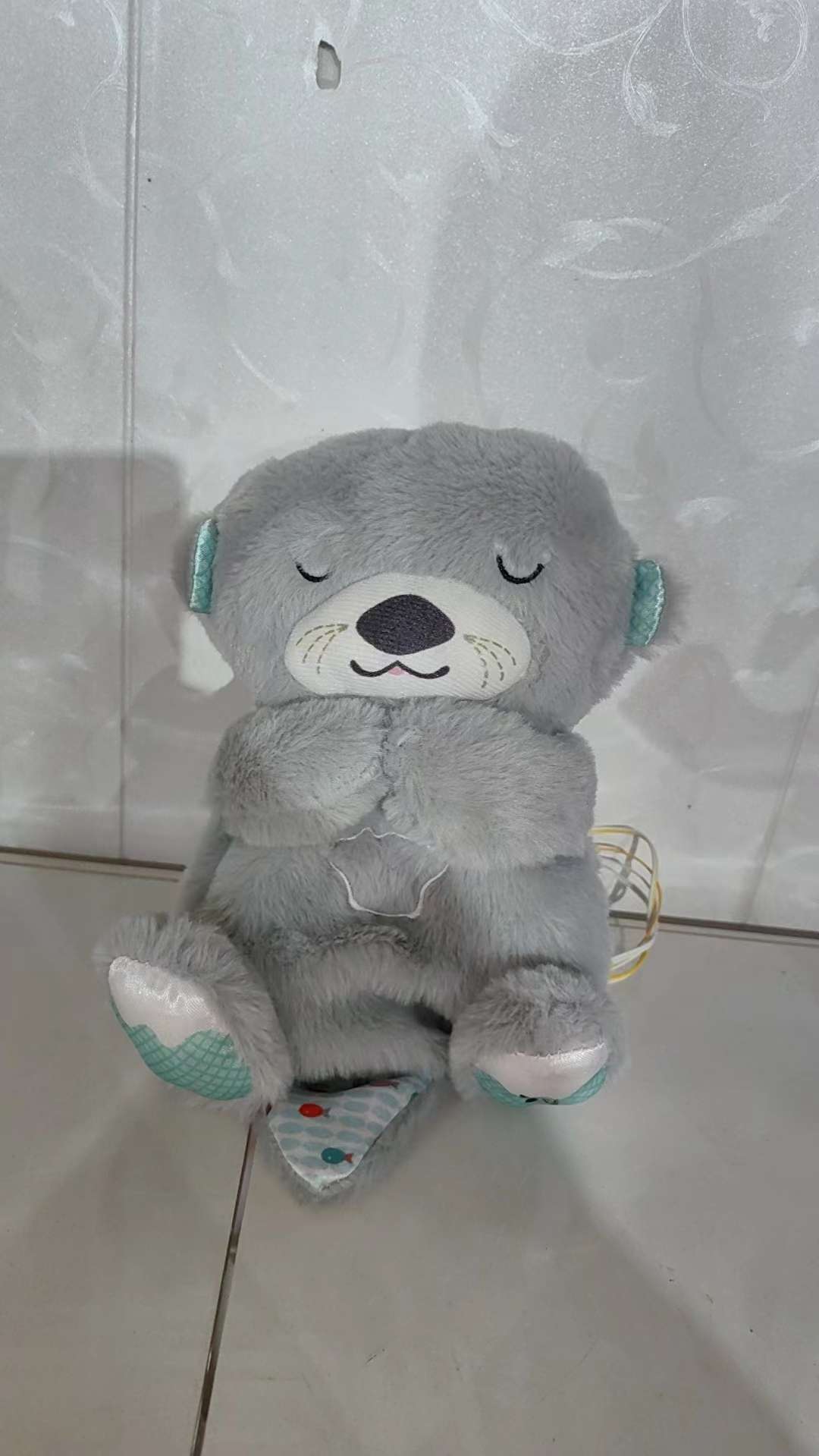 Breathing bear Otter plush toy, baby and children's soothing and companion music doll, cross-border manufacturer in stock detail image 2