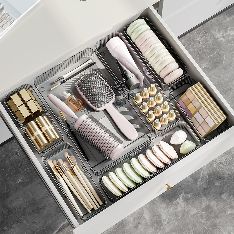 X51-8159M retractable storage box, cosmetic sorting box, new tableware storage rack detail image 14