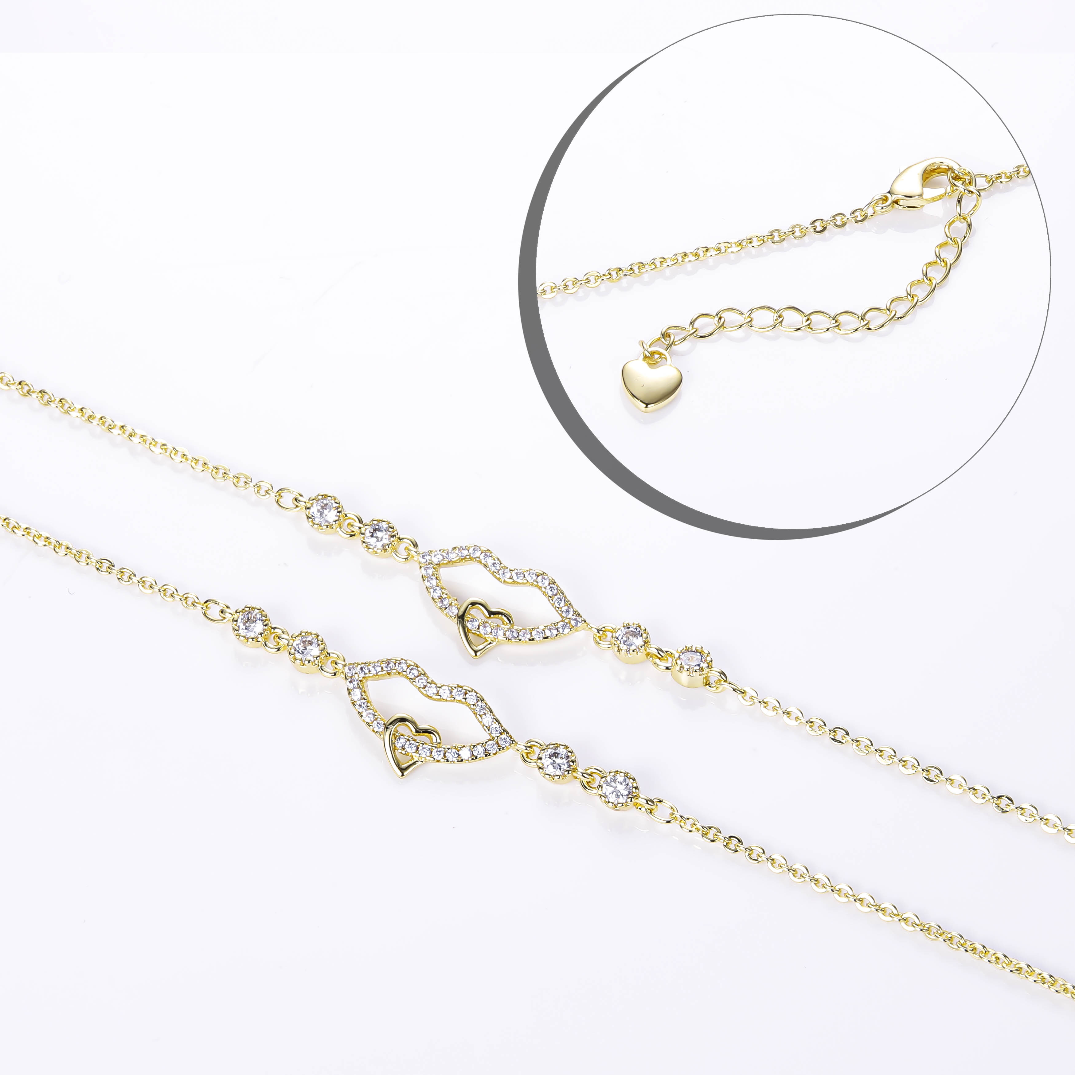 Chuangmei Jewelry offers 18K plated bracelets in the style of Japanese and Korean Instagram, which are fashionable, elegant and exquisite. We wholesale jewelry, gemstone bracelets and zircon bracelets Specification image