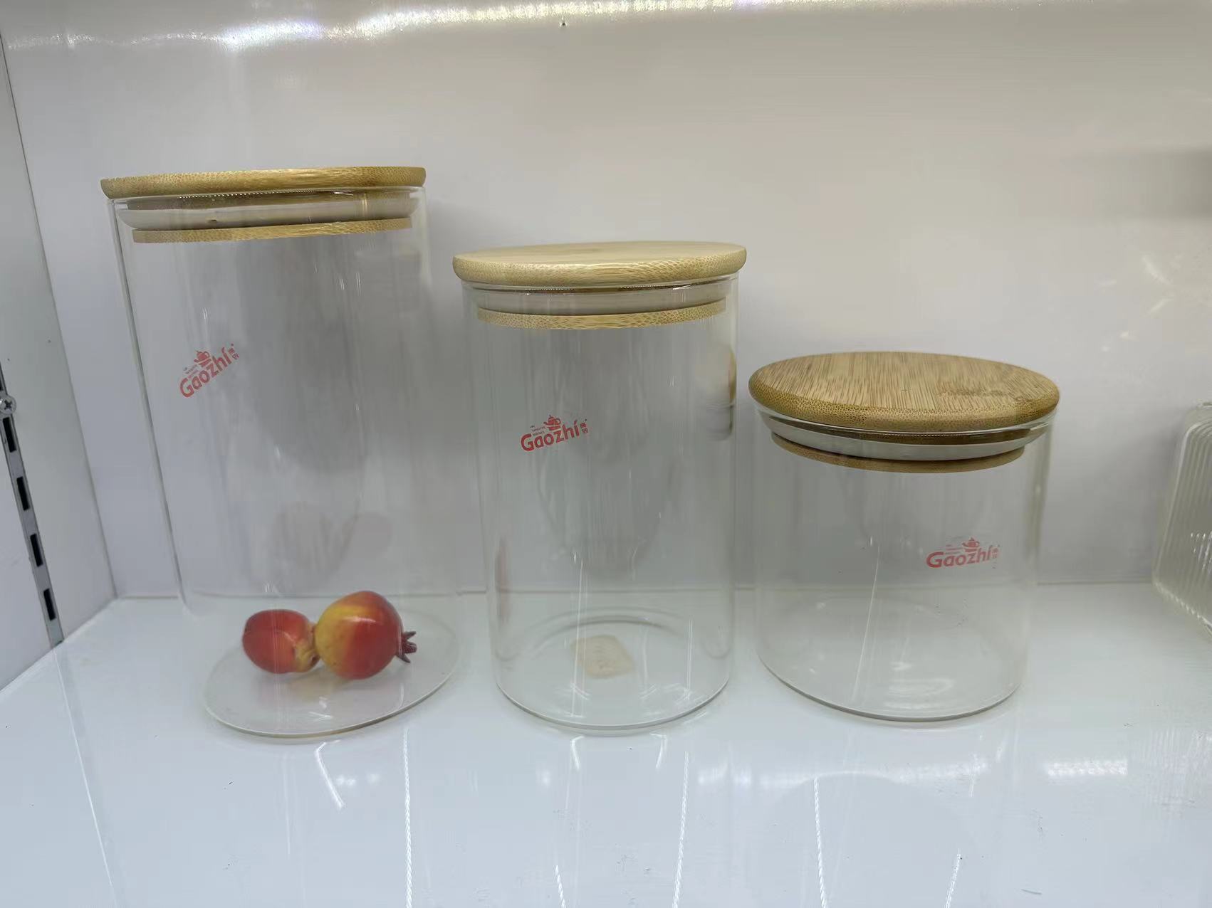 High borosilicate glass jar 101215